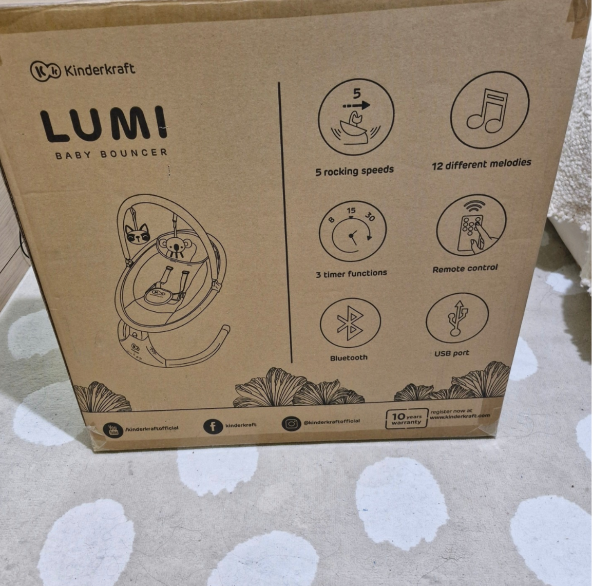 (#PG4029) Silla mecedora modelo Lumi. Marca Kinderkraft