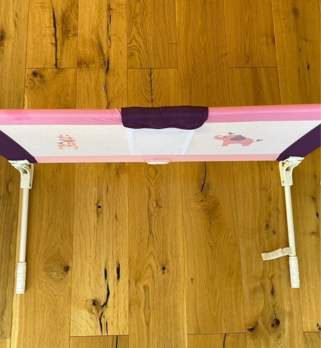 (#PG4137) Baranda de cama modelo rosada. Marca Infanti