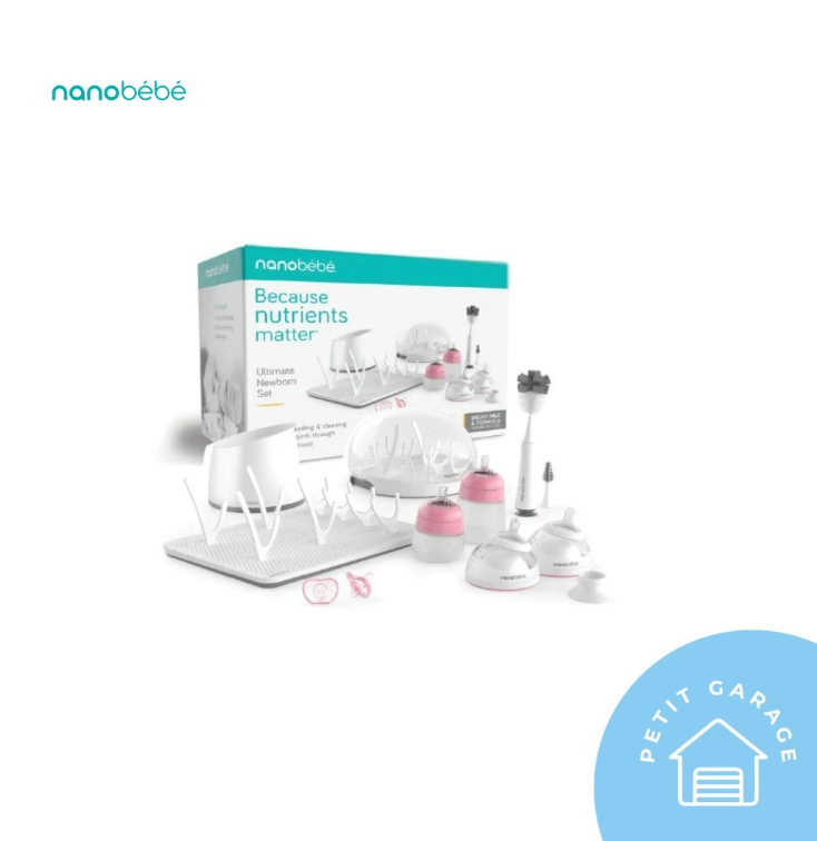 (#PG4132) Set mamaderas + Bolsas para leche + Organizador de bolsas. Marca Nanobebe