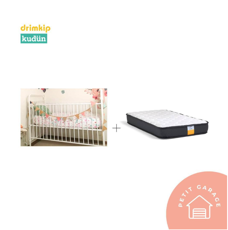 (#PG4100) Cuna + Colchón. Marca Kudun y Drimkip