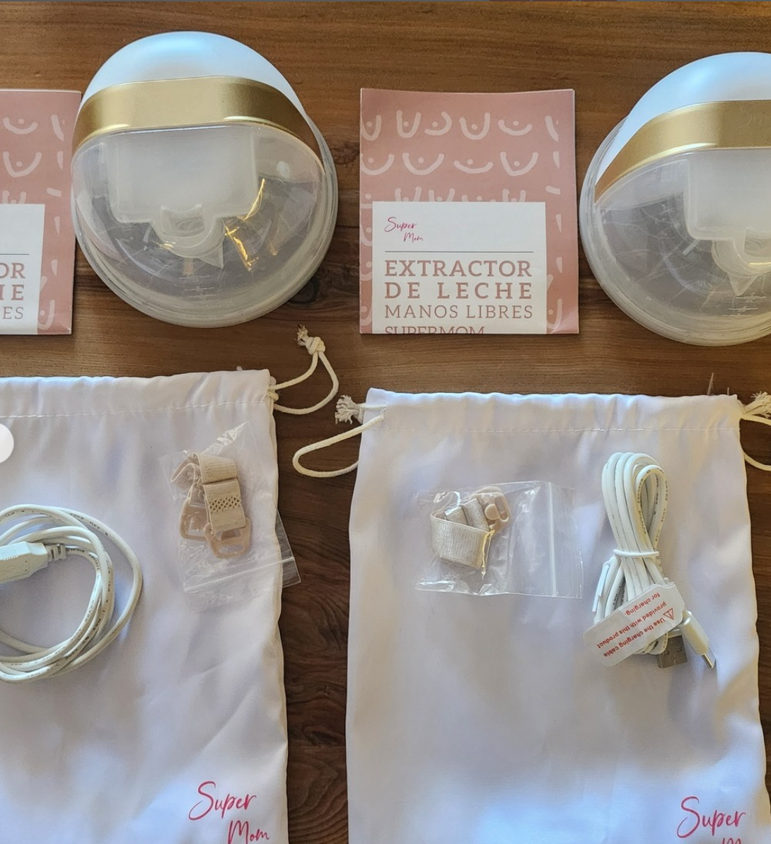 (#PG4120) Extractor de leche doble eléctrico modelo Gold. Marca Super Mom