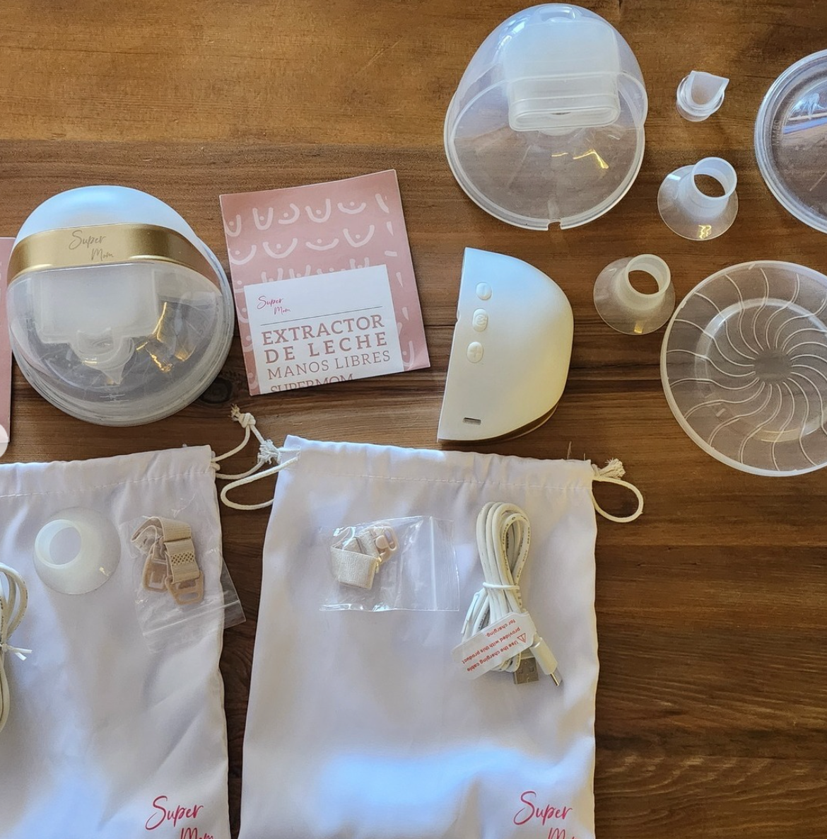 (#PG4120) Extractor de leche doble eléctrico modelo Gold. Marca Super Mom