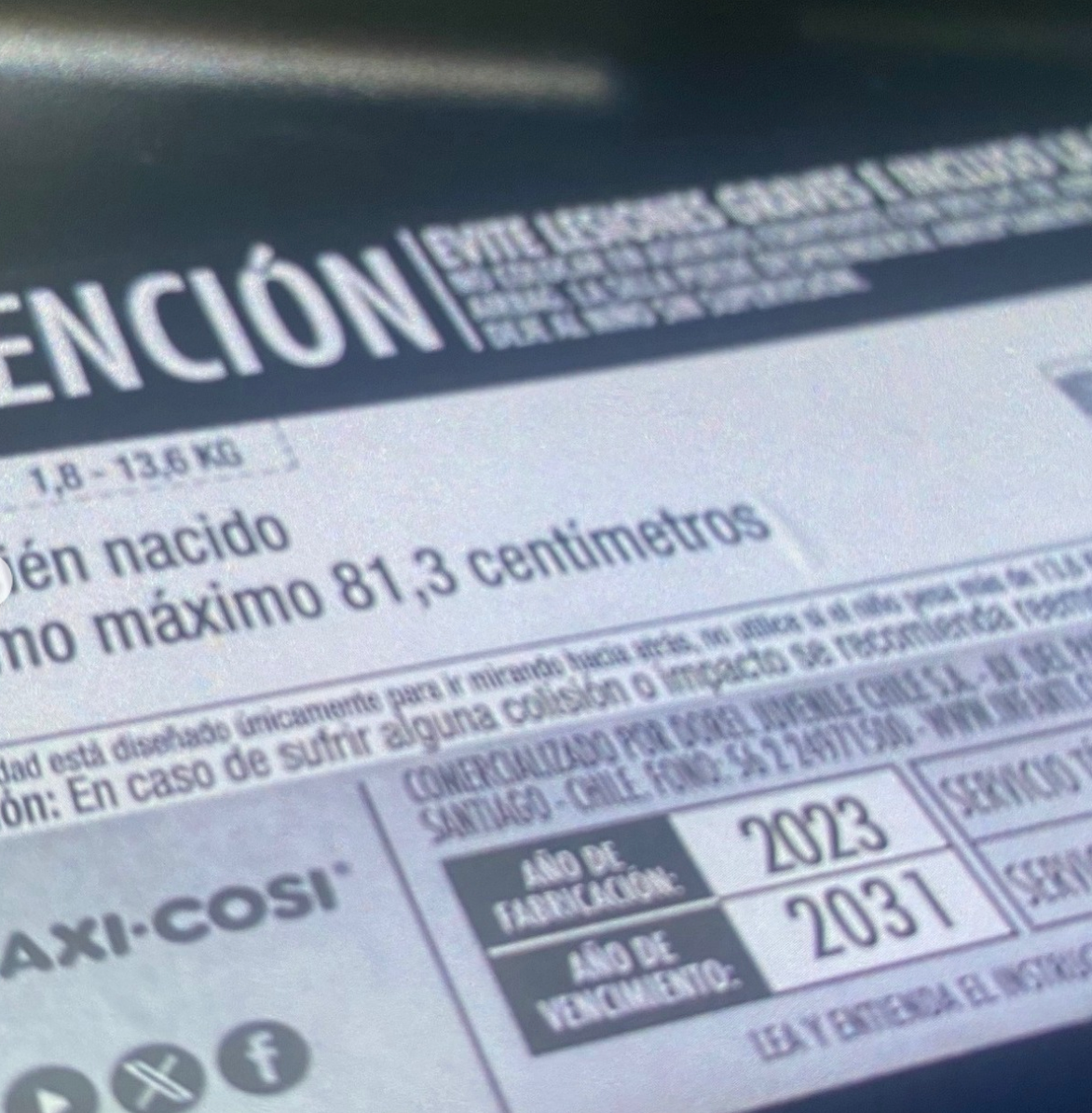 (#PG4122) Silla de auto modelo Mico 30. Marca Maxi Cosi