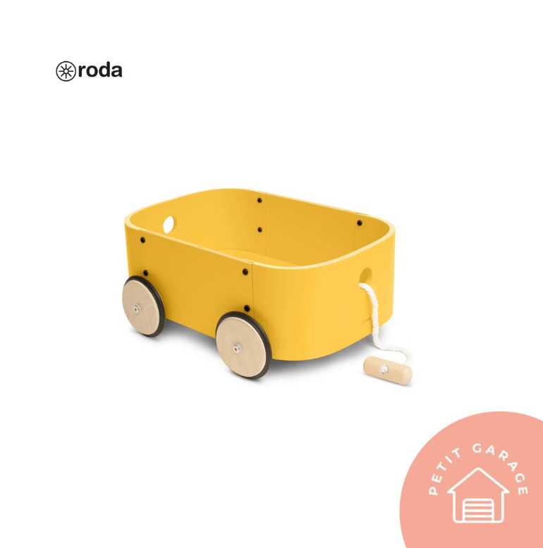 (#PG4149) Carrito modelo Lupe, color amarillo. Marca Roda