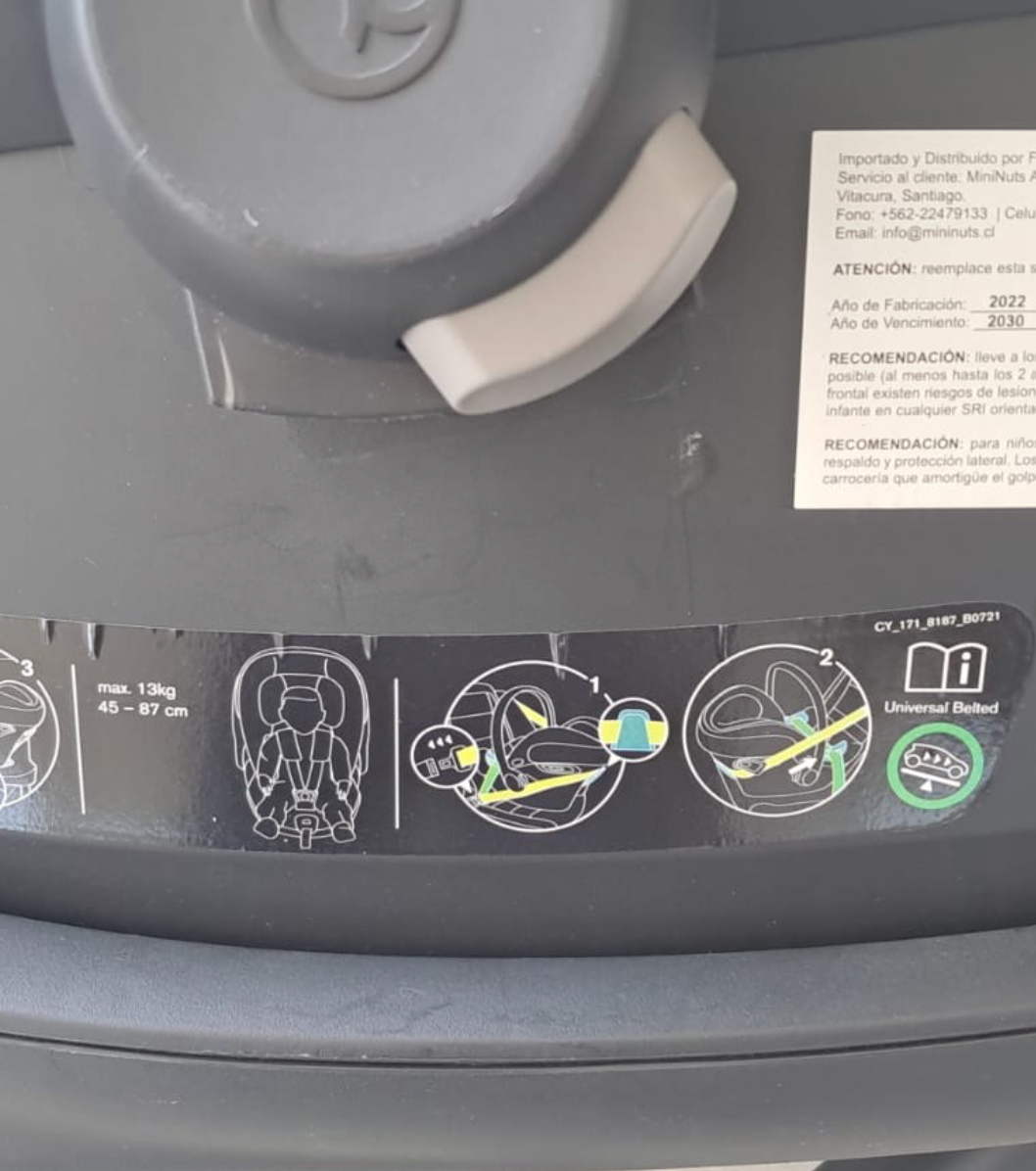 (#PG4176) Silla de auto modelo Aton S2 + Base One I-Size. Marca Cybex
