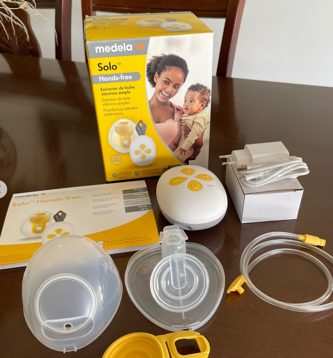 (#PG4193) Extractor de leche eléctrico modelo Hands Free Solo. Marca Medela