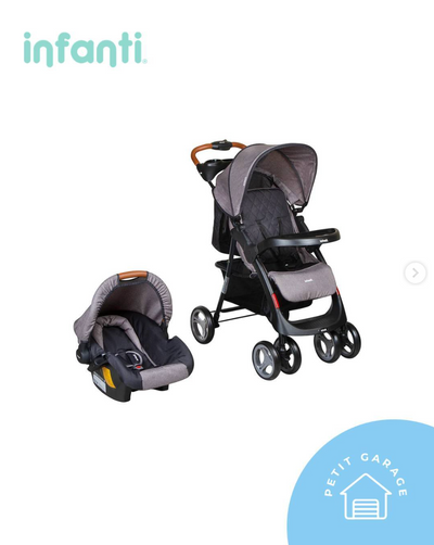 Coche travel system Pompeya gris. Marca Infanti (#PG5785)