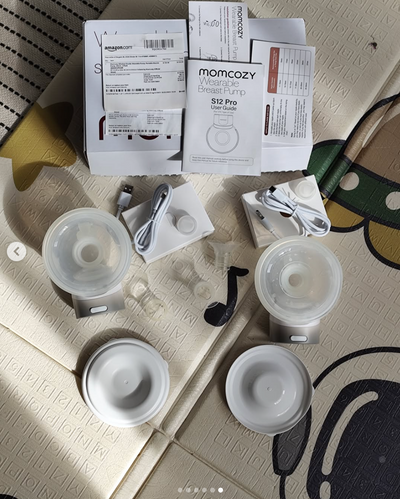 Extractor de leche doble eléctrico modelo S12 Pro. Marca Momcozy (#PG5796)