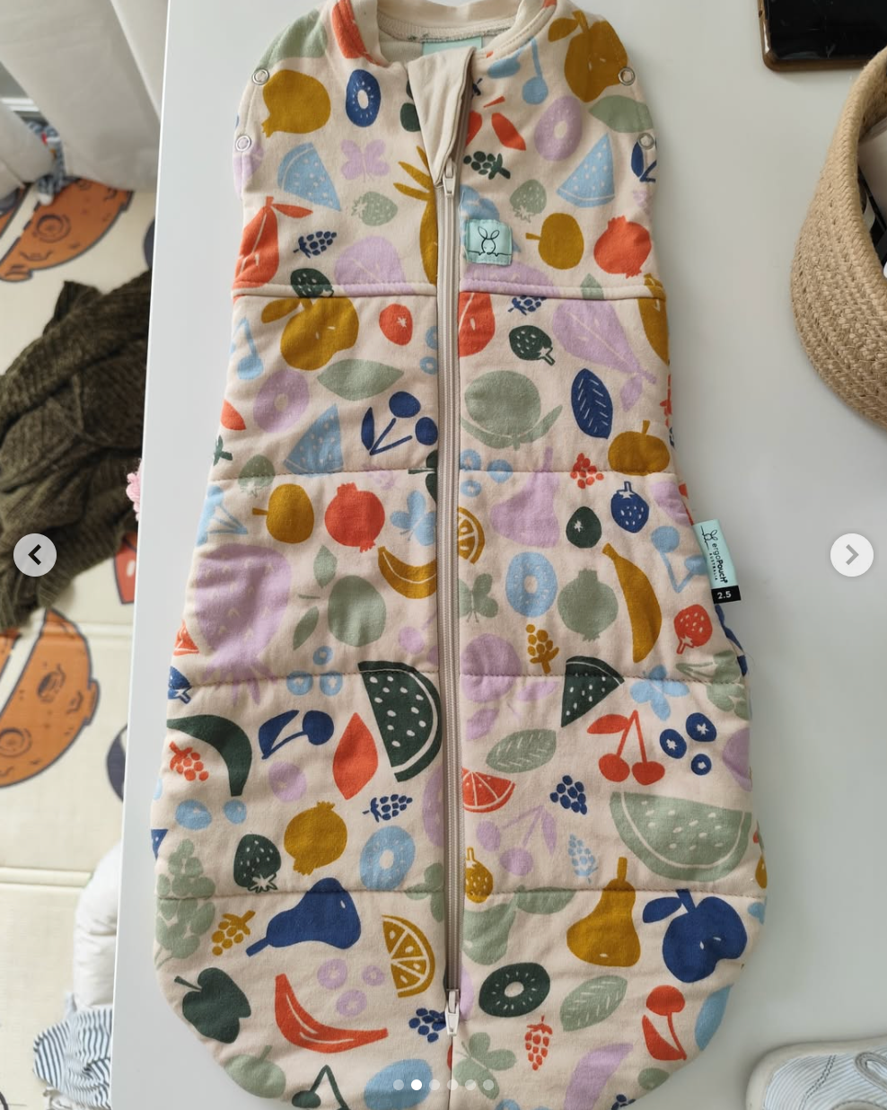 Saquito de dormir modelo Fruit Salad. Marca Ergopouch (#PG5798)