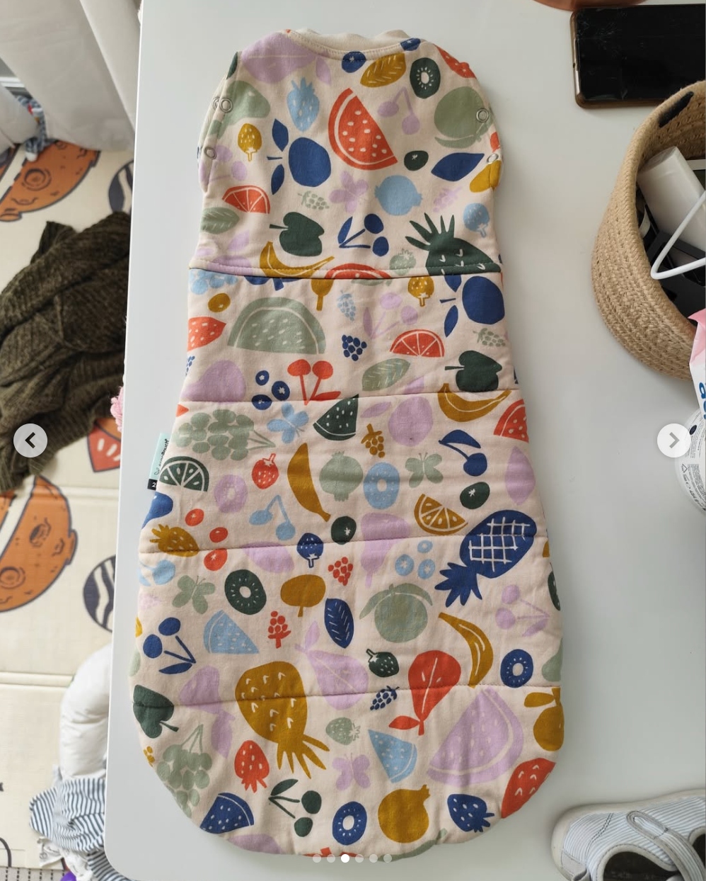 Saquito de dormir modelo Fruit Salad. Marca Ergopouch (#PG5798)
