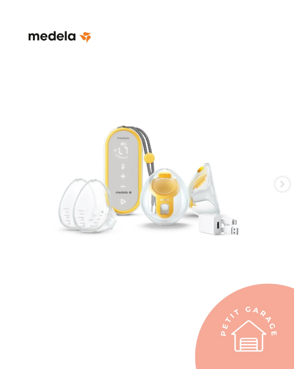 Extractor de leche doble eléctrico modelo Freestlye hands-free. Marca Medela (#PG5800)
