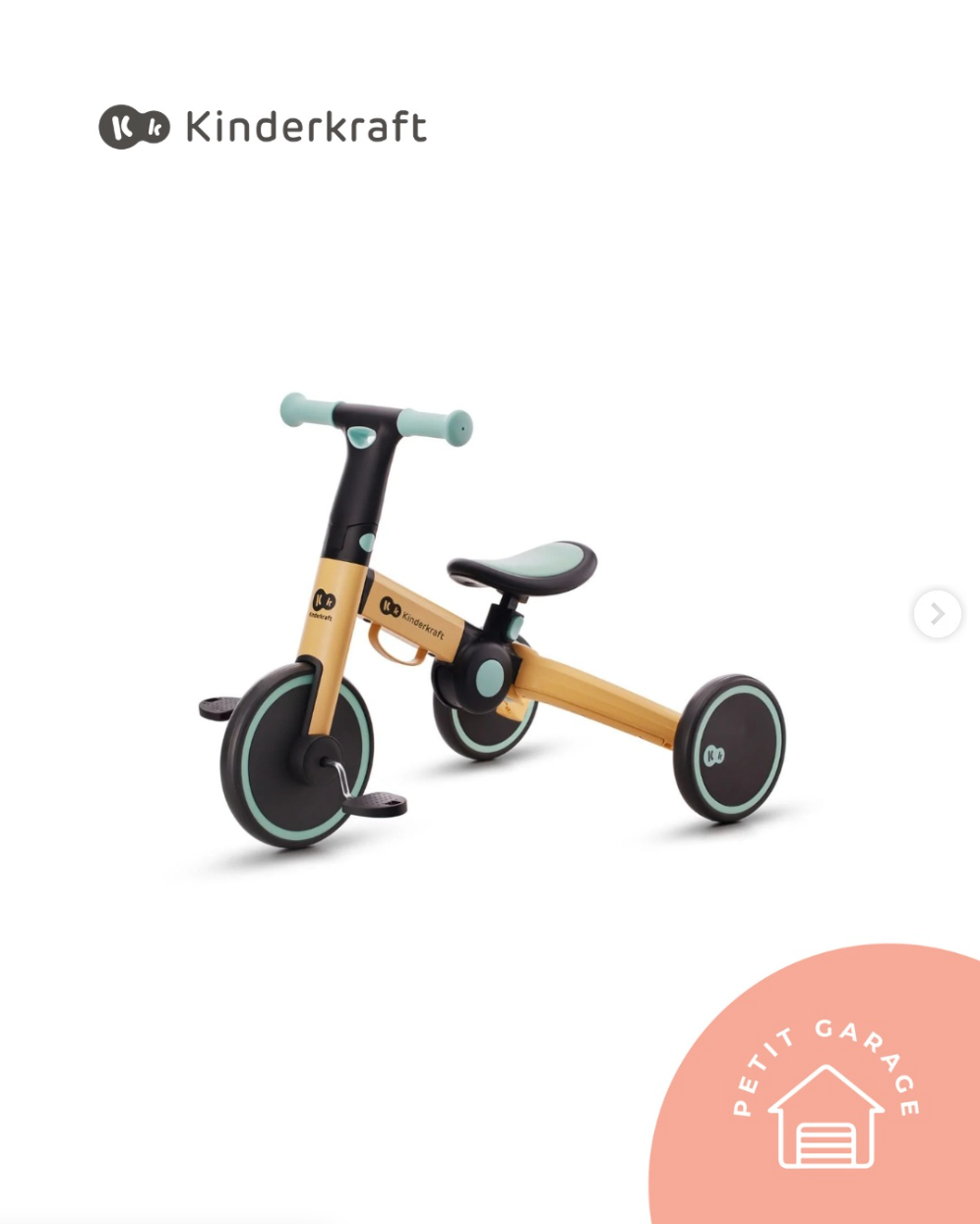 Triciclo modelo 4Trike 3 en 1 Sunflower Blue. Marca Kinderkraft (#PG5818)