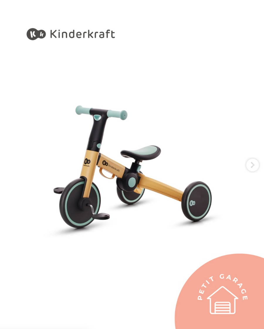 Triciclo modelo 4Trike 3 en 1 Sunflower Blue. Marca Kinderkraft (#PG5818)