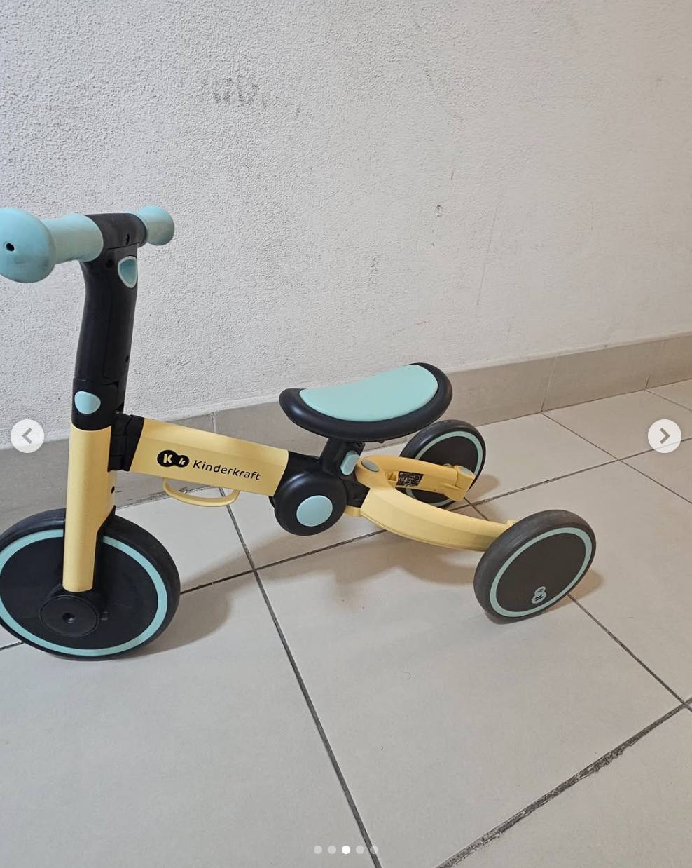 Triciclo modelo 4Trike 3 en 1 Sunflower Blue. Marca Kinderkraft (#PG5818)