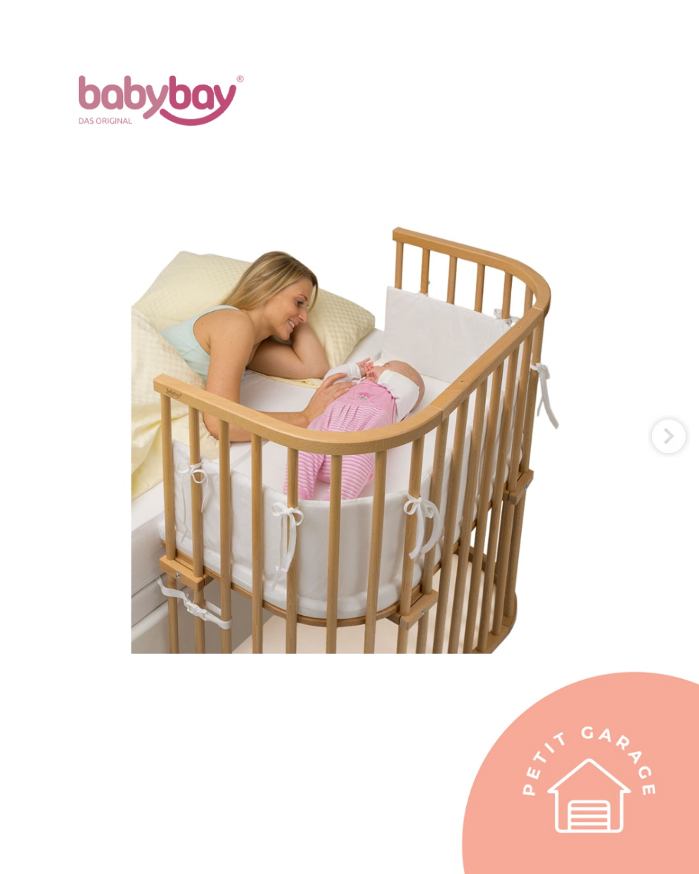 Cuna colecho madera natural. Marca Babybay (#PG5822)
