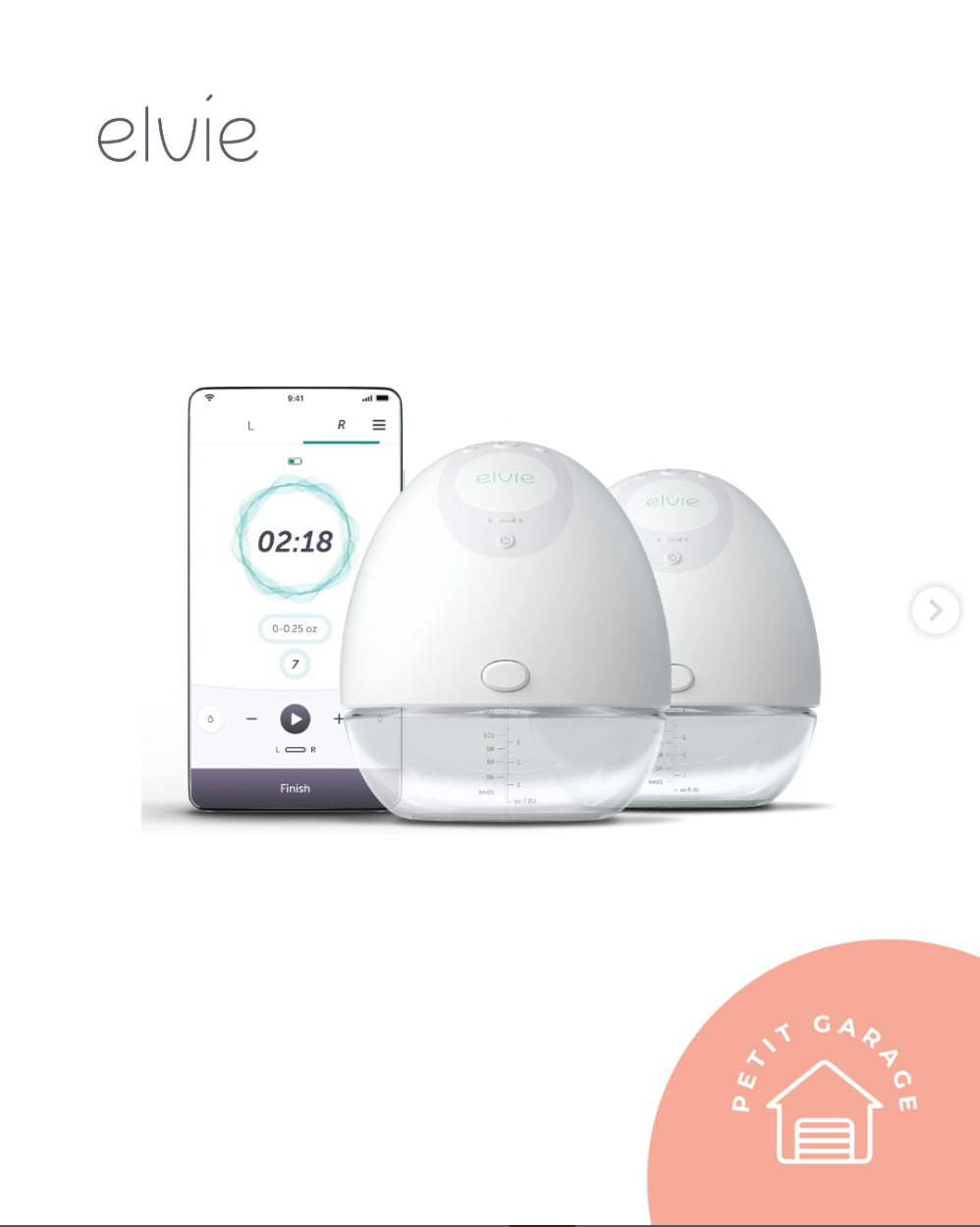 Extractor de leche doble eléctrico. Marca Elvie (#PG5824)
