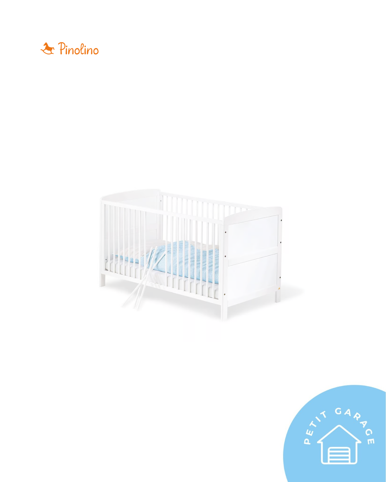 (#PG4240) Cuna de madera modelo Viktoria. Marca Pinolino