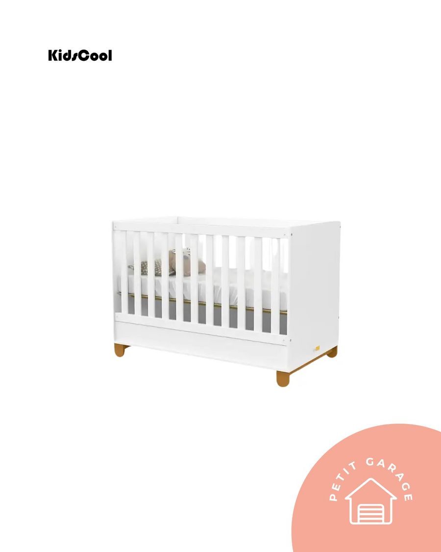 (#PG4291) Cuna de madera modelo New Zupi color blanco. Marca Kidscool