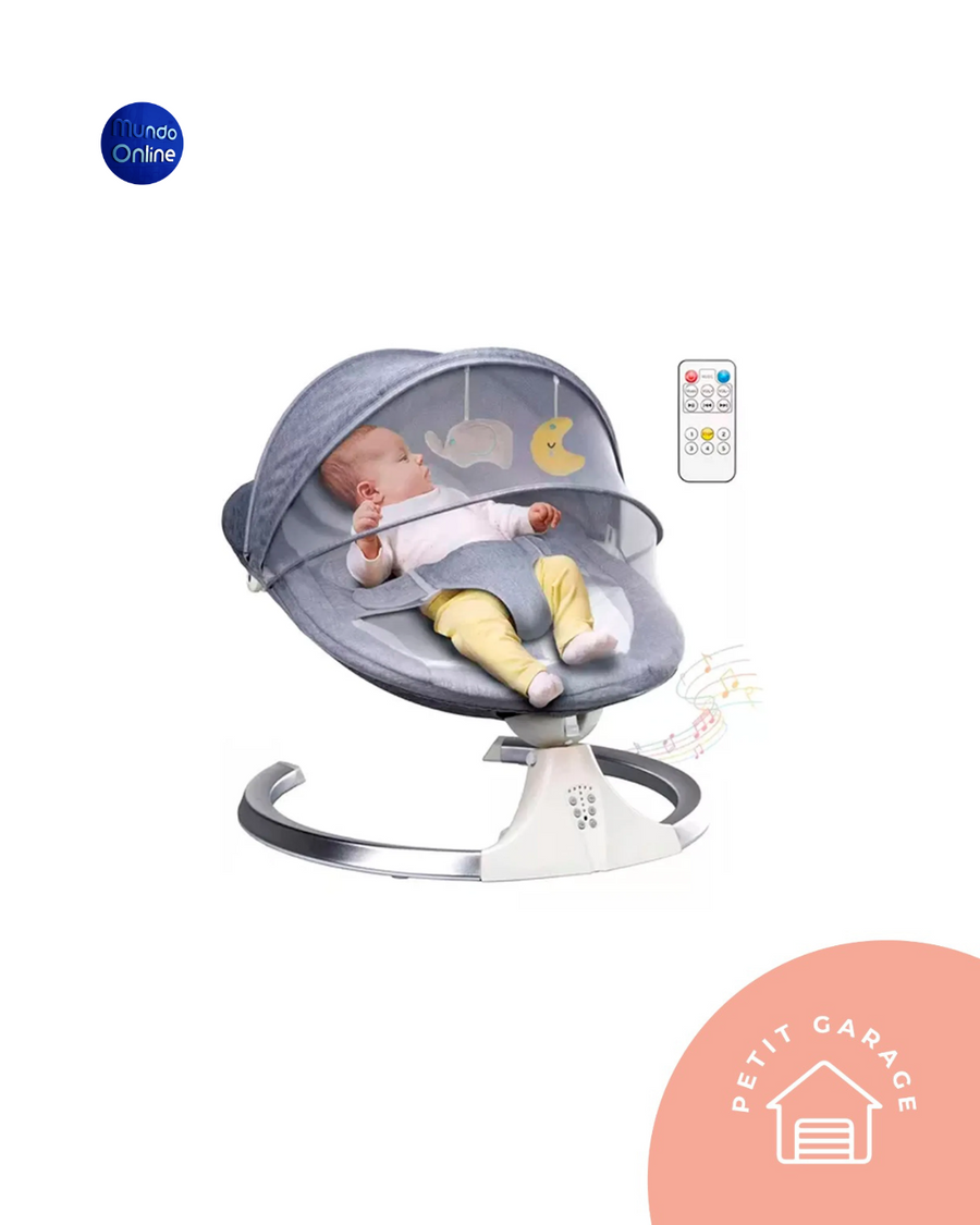 (#PG4684) Silla mecedora color gris. Marca Mundo Online