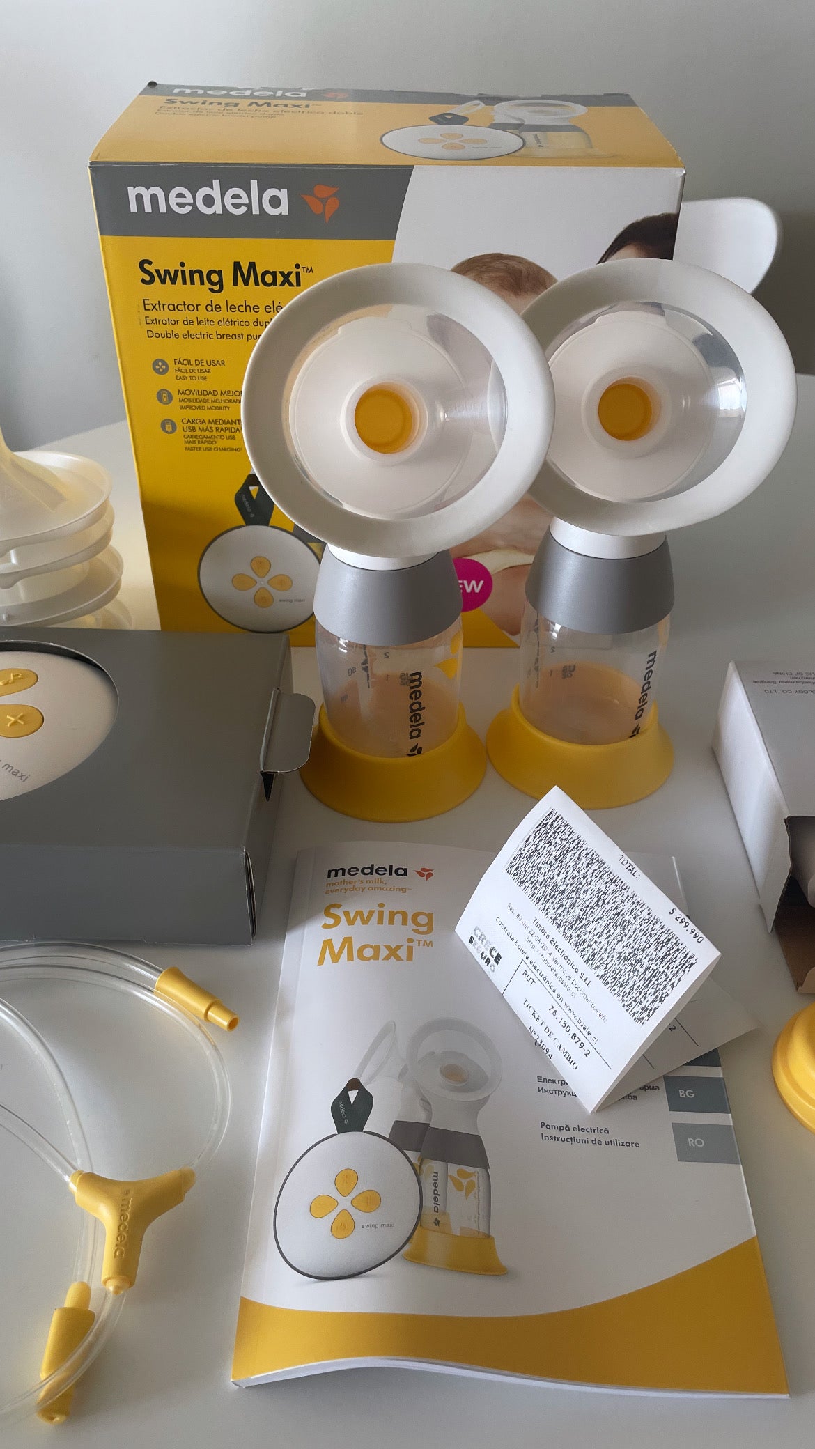 (#PG4748) Extractor de leche eléctrico doble modelo Swing Maxi. Marca Medela