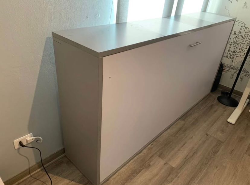 (#PG4818) Cama abatible de madera + colchón. Marca Mospace