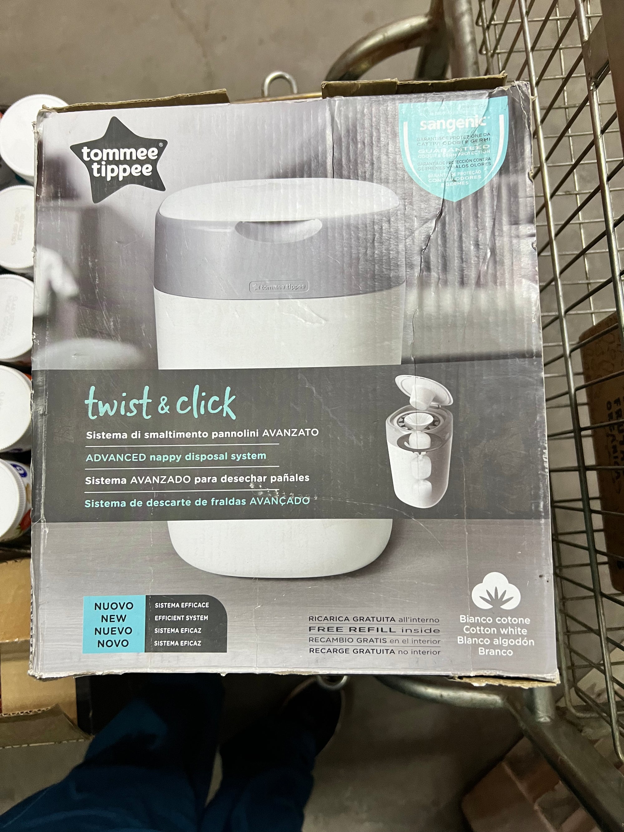 (#PG5060) Basurero para pañales modelo Sangenic + 2 repuestos. Marca Tommee Tippee