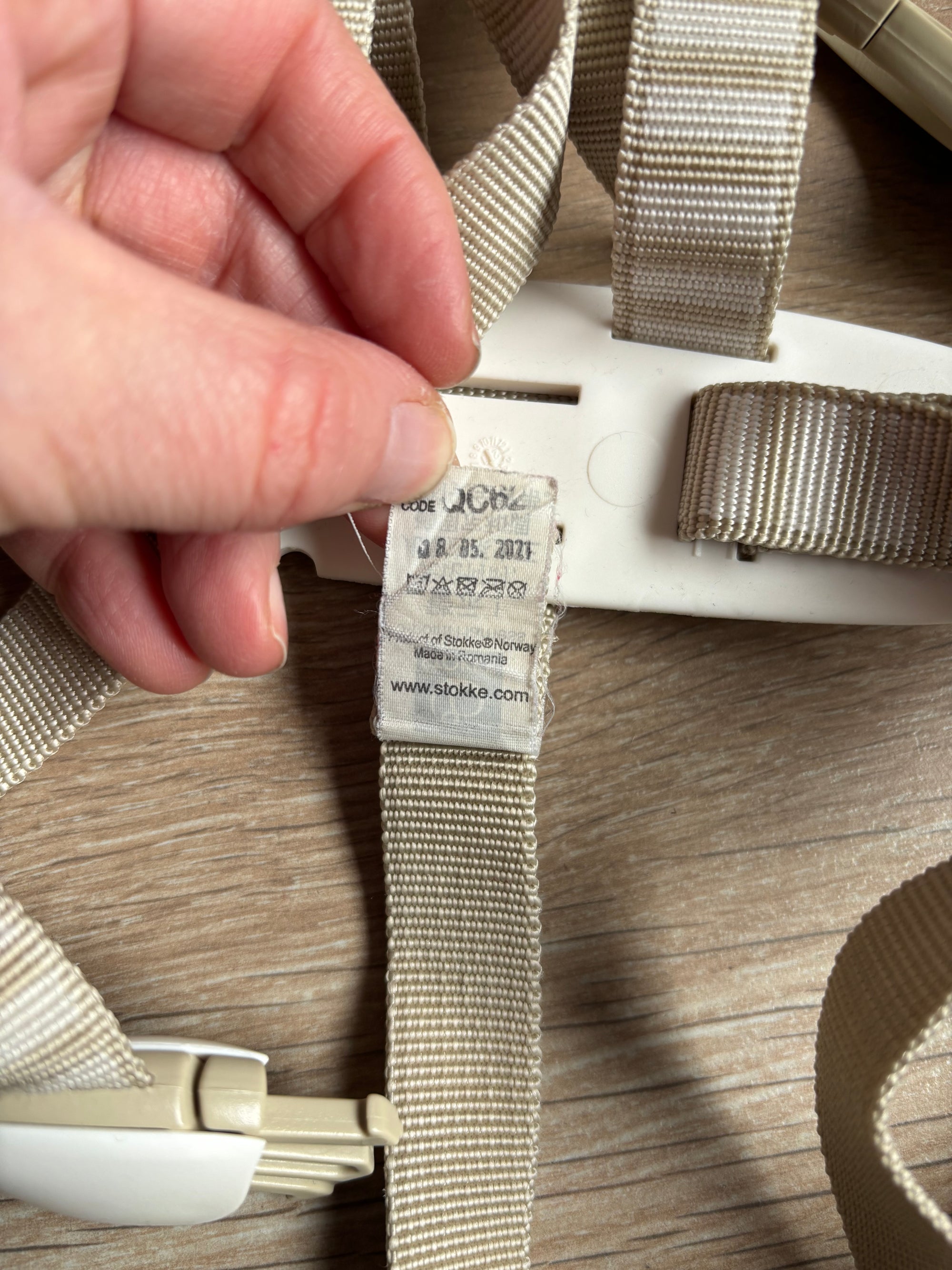 Arnés para Silla Tripp Trapp Beige Versión 1. Marca Stokke (#PG5846)