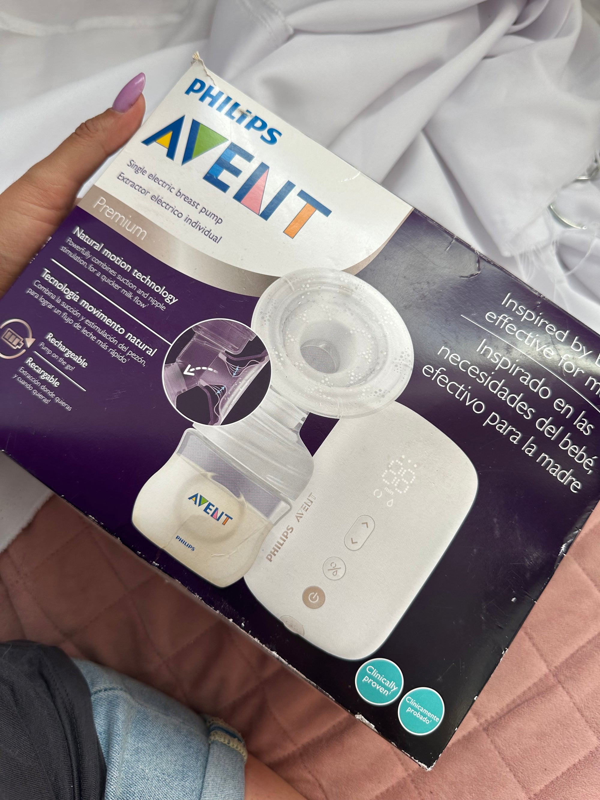 (#PG4292) Extractor de leche eléctrico simple. Marca Philips Avent