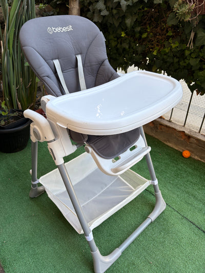 Silla de comer, modelo Snack LX gris. Marca Bebesit (#PG5649)