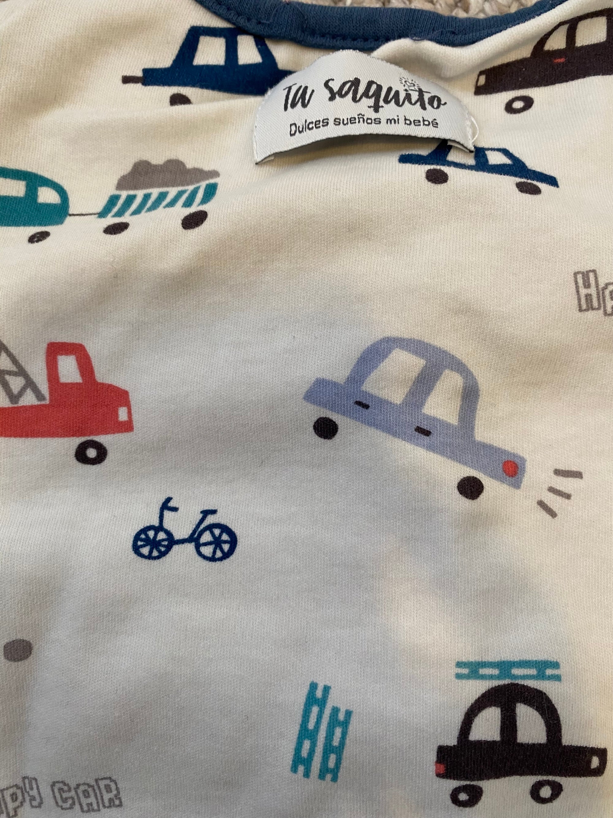 (#PG4494) Saquito de dormir con autitos. Marca Tu Saquito