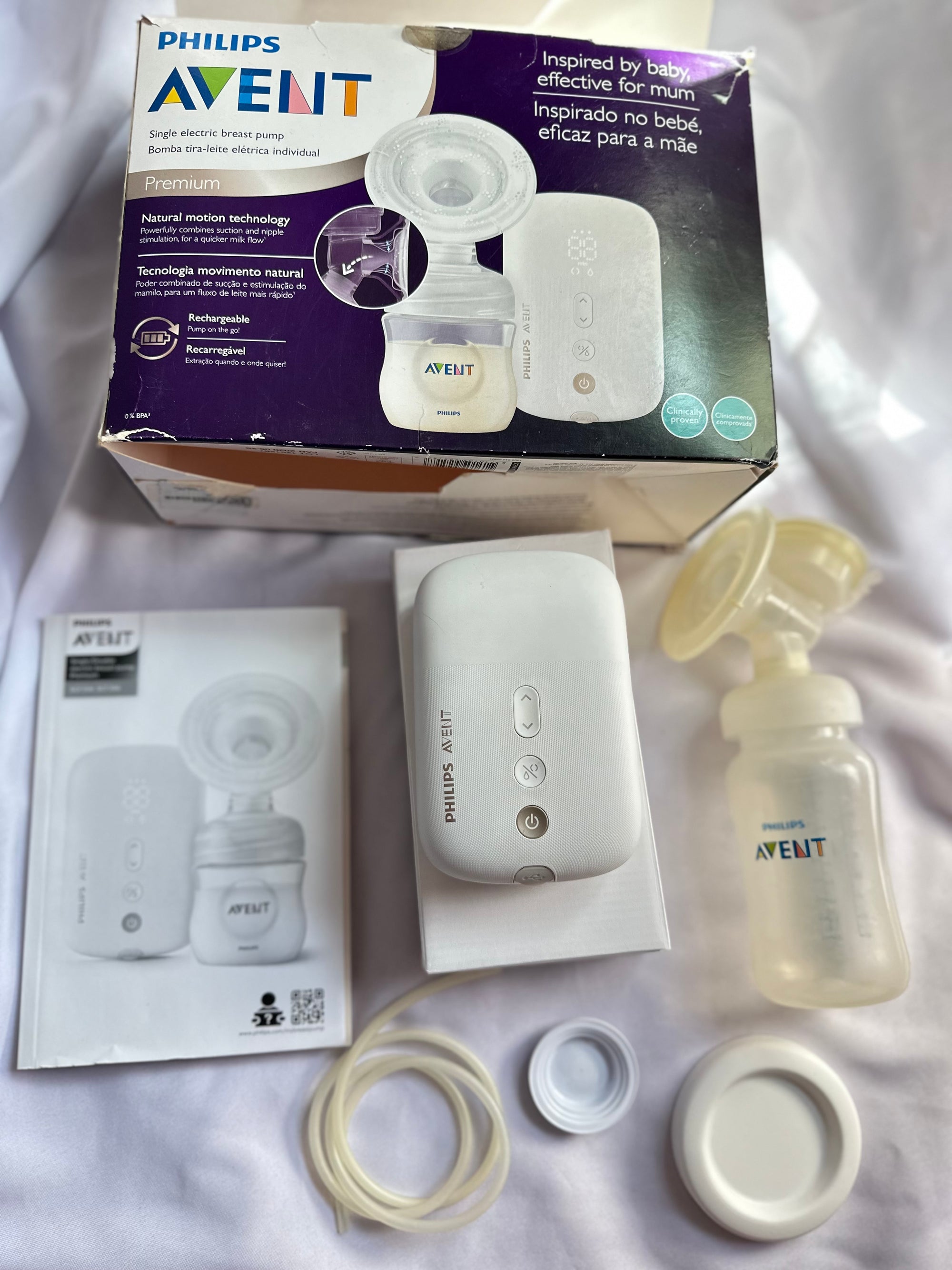 (#PG4292) Extractor de leche eléctrico simple. Marca Philips Avent