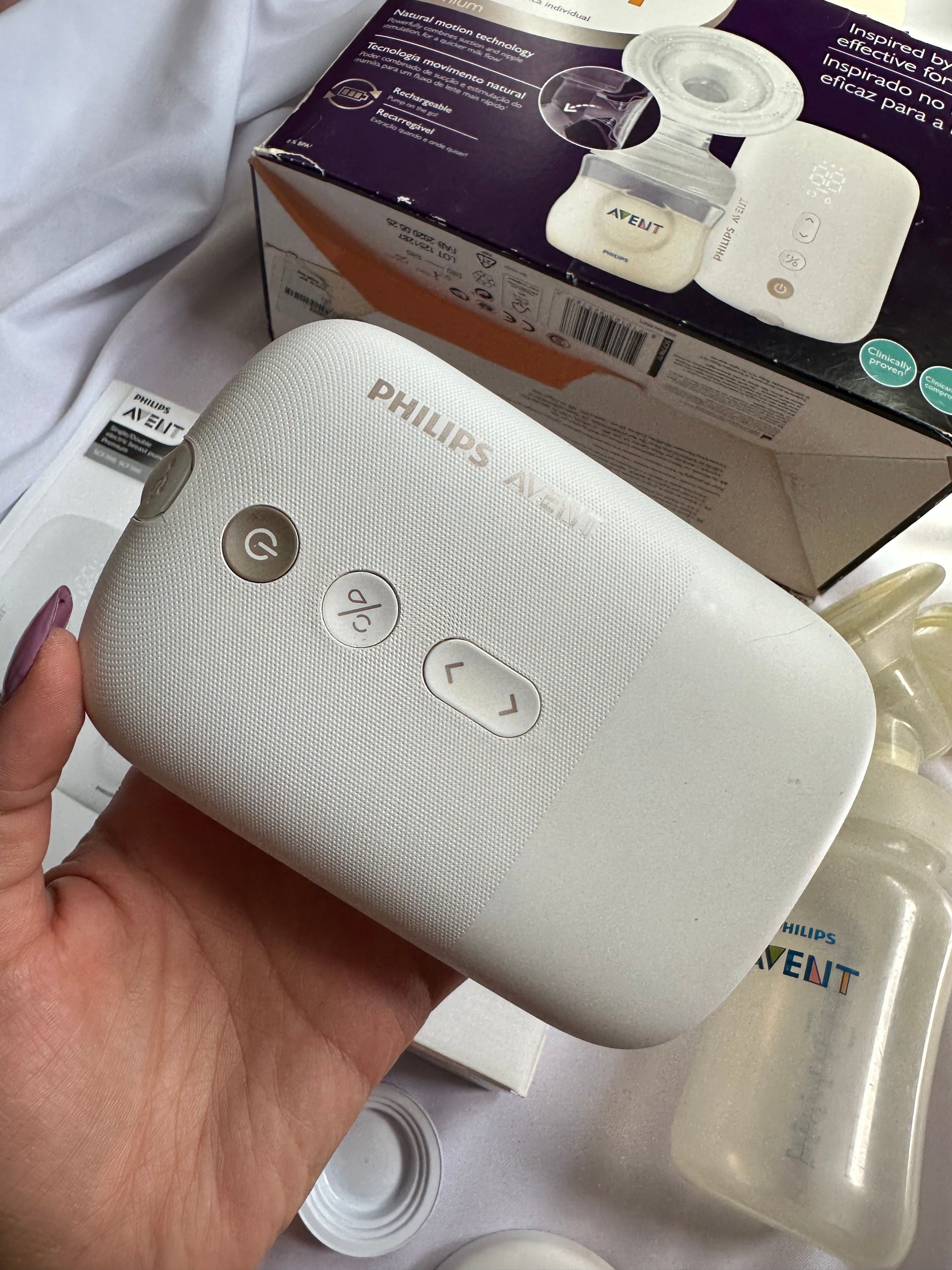 (#PG4292) Extractor de leche eléctrico simple. Marca Philips Avent