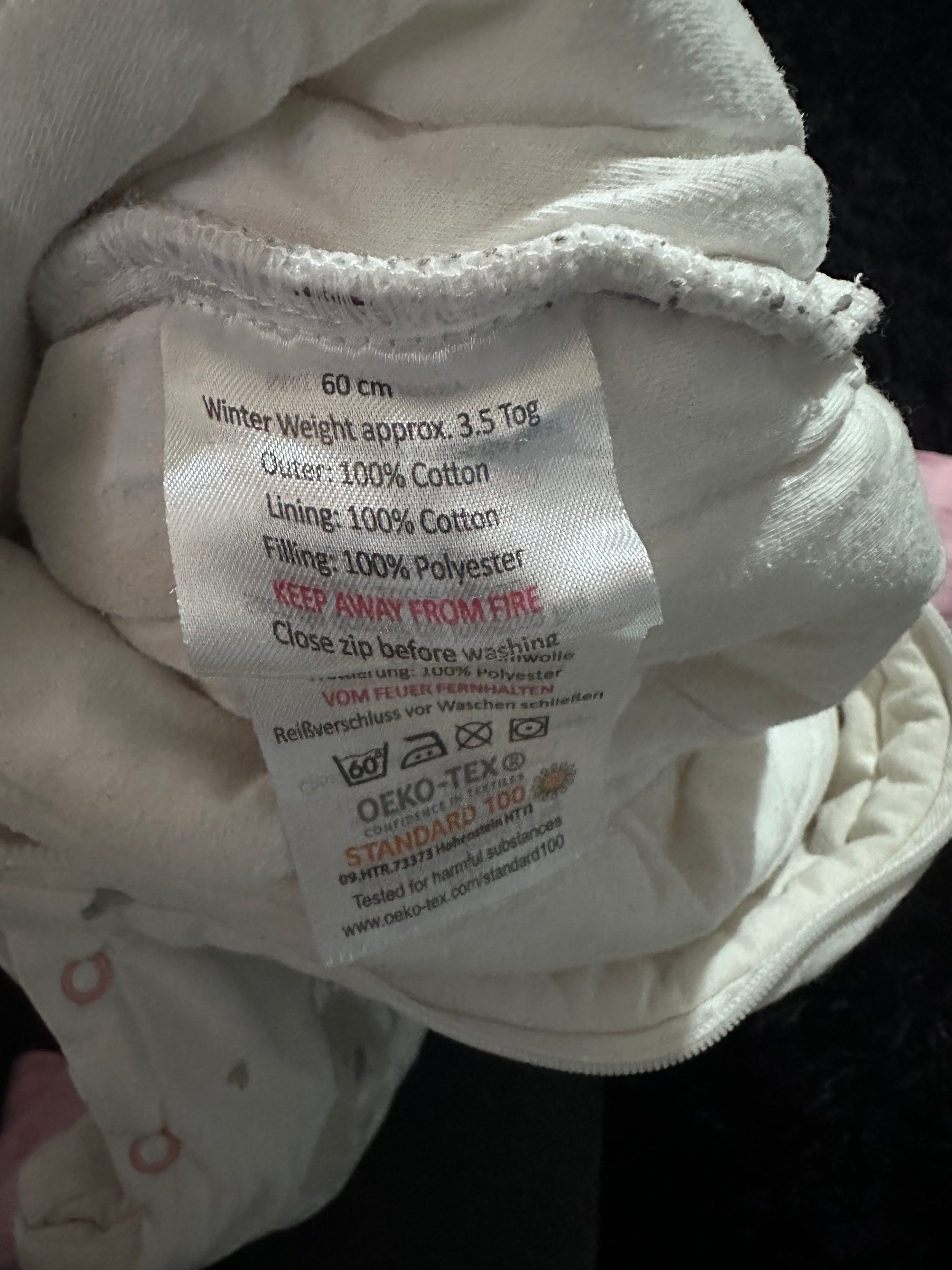 Saco de dormir Koala rosado 6-12 meses TOG 3.5. Marca Slumbersac