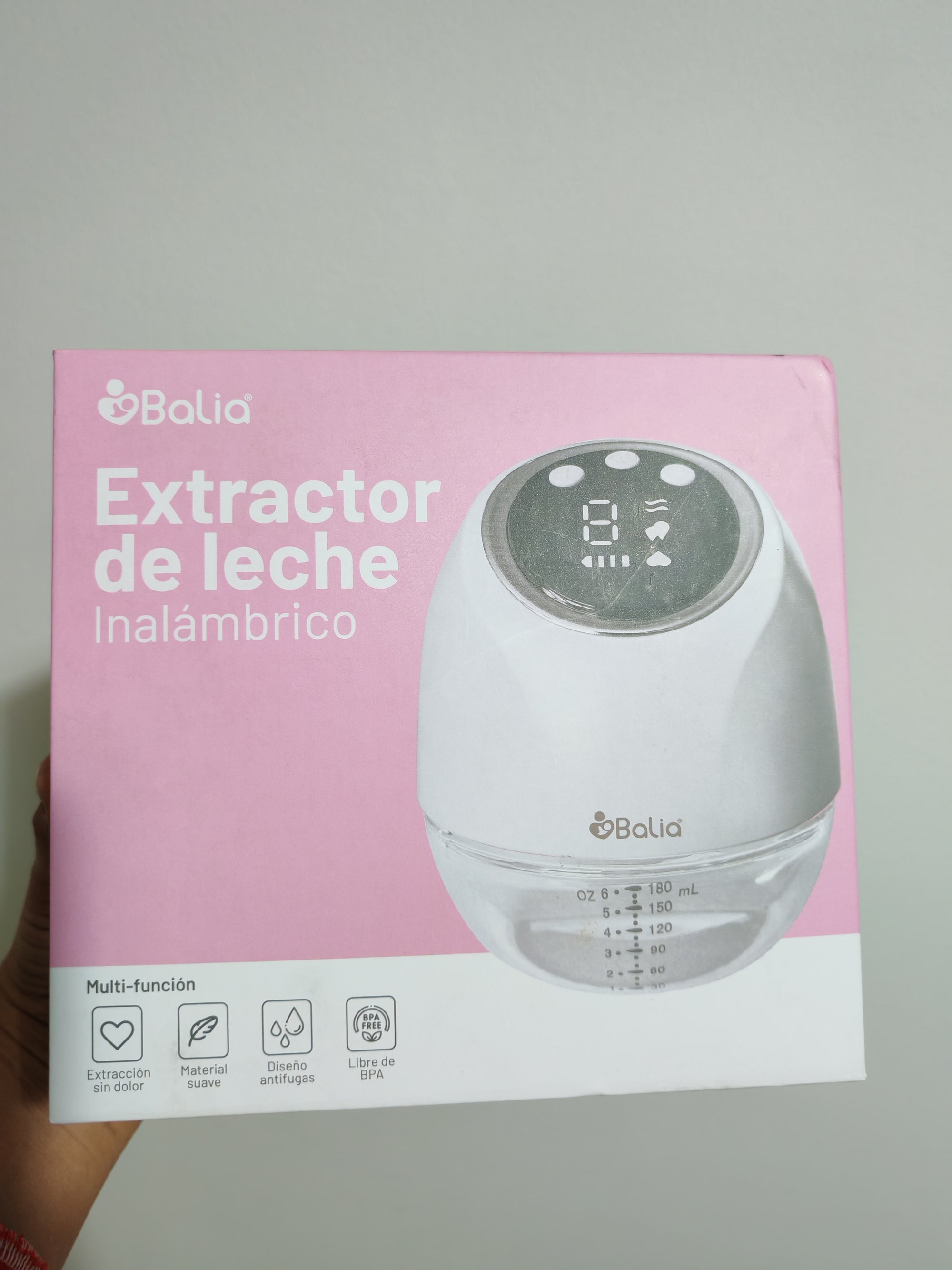 Extractor de leche inalámbrico, modelo único. Marca Balia (#PG5730)