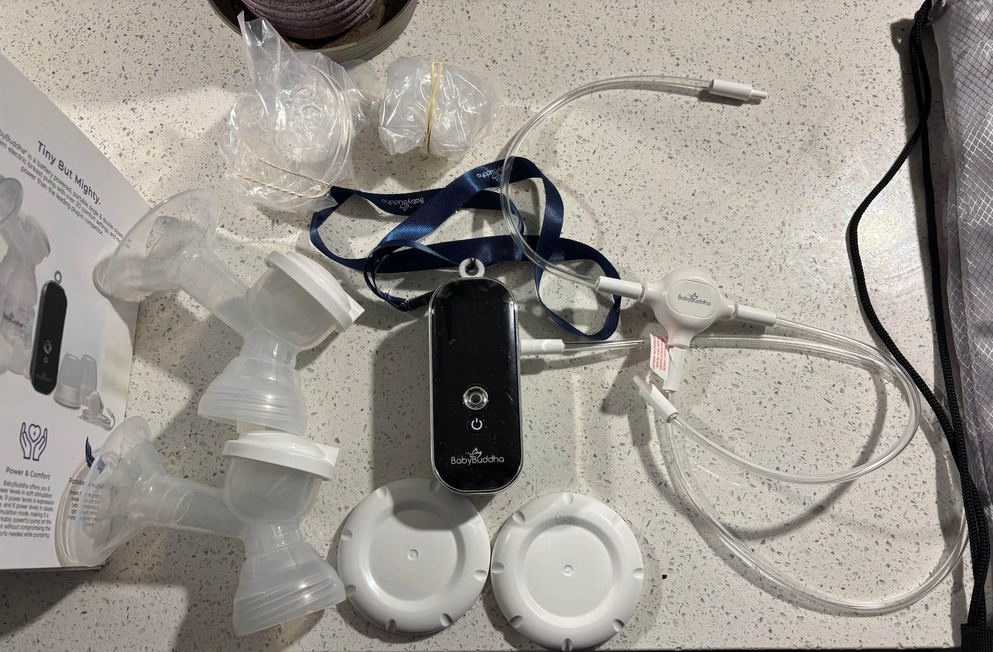 (#PG4819) Extractor de leche doble eléctrico modelo Portable Breast Pump Kit. Marca BabyBuddha