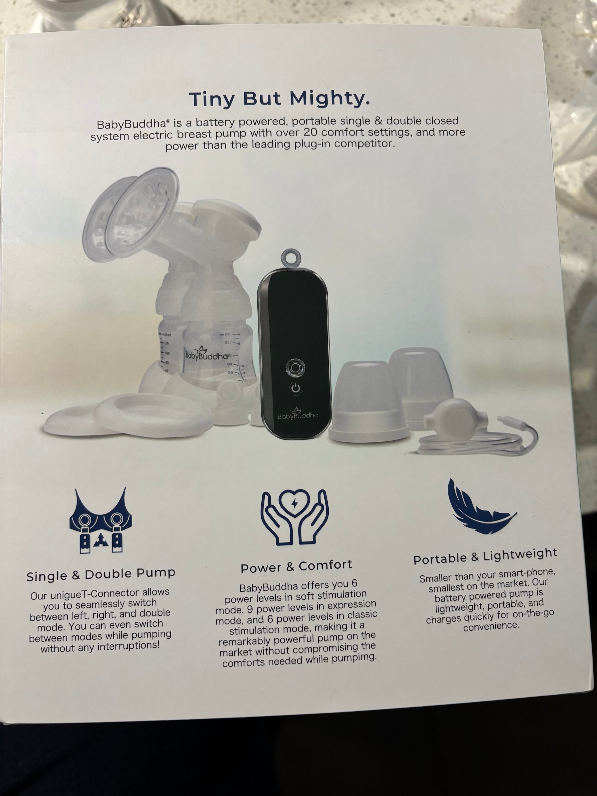 (#PG4819) Extractor de leche doble eléctrico modelo Portable Breast Pump Kit. Marca BabyBuddha