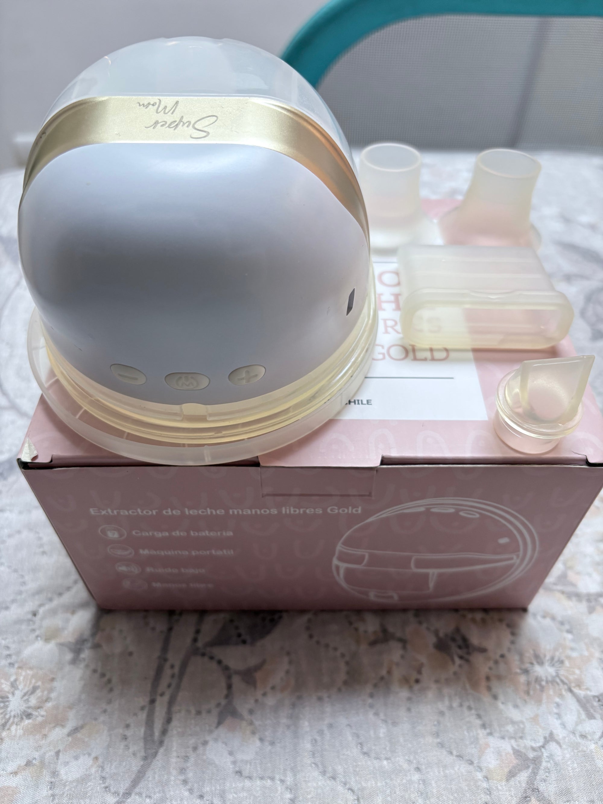 (#PG5449) Extractor de leche eléctrico simple modelo gold. Marca Supermom