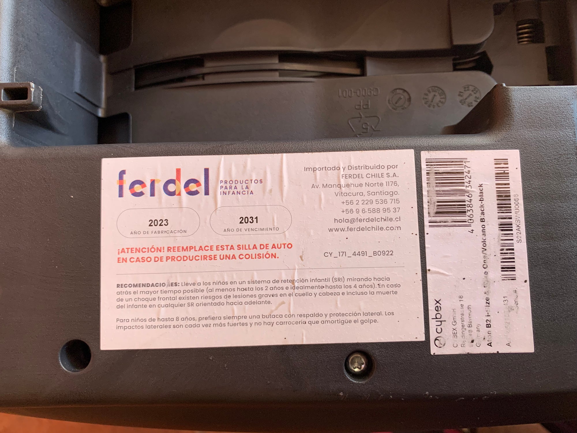 (#PG5173) Silla de auto modelo Aton B2 + Base One i-size + Coche de paseo modelo QBit Plus All City. Marca Cybex y GB