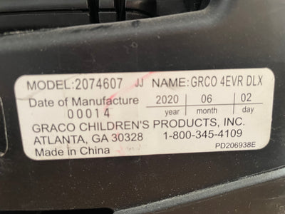 (#PG5352) Silla de auto modelo Convertible 4ever DLX 4 en 1 Fairmont. Marca Graco