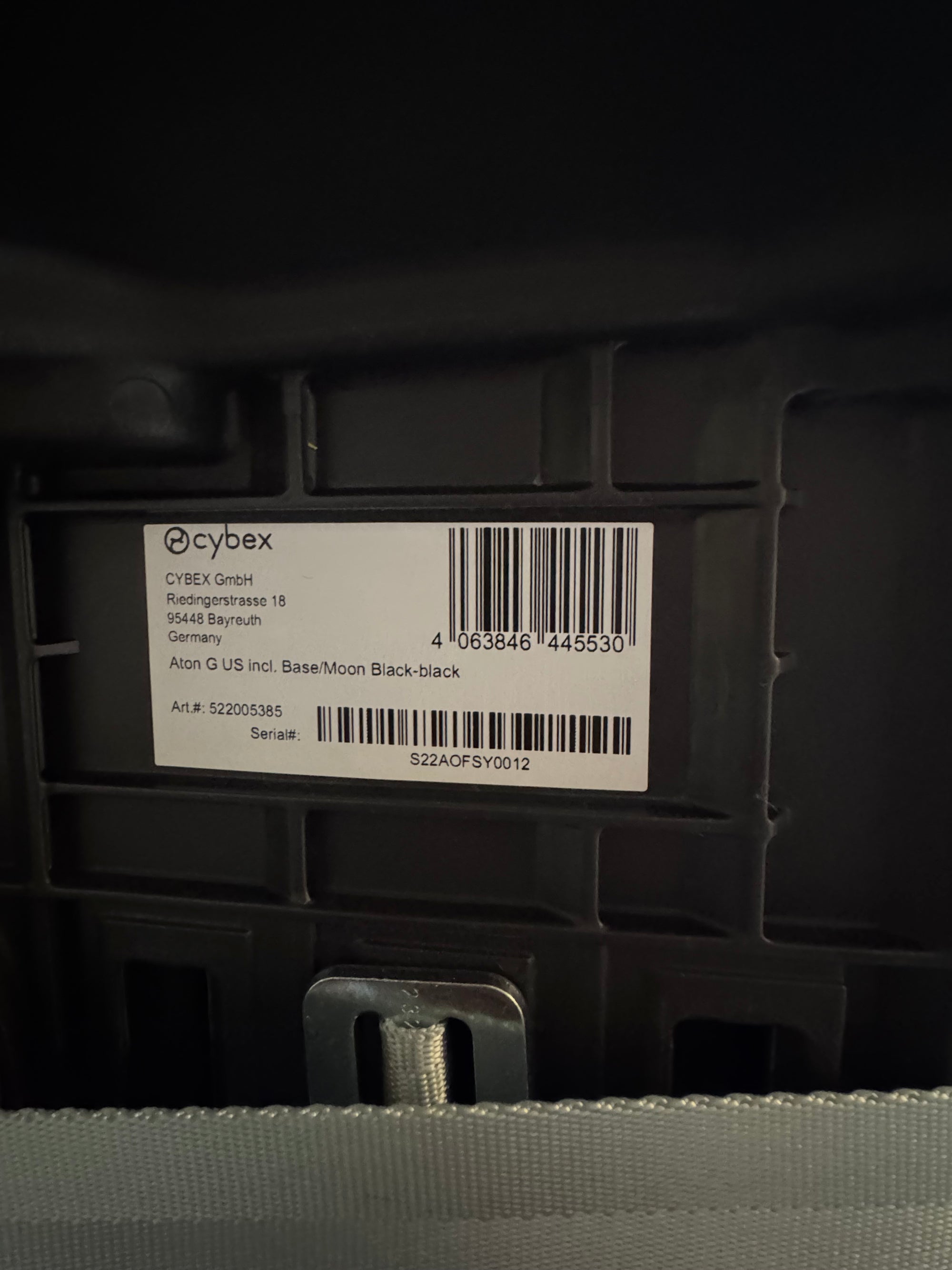 (#PG5053) Silla de auto modelo Aton G Swivel 180° + Base. Marca Cybex