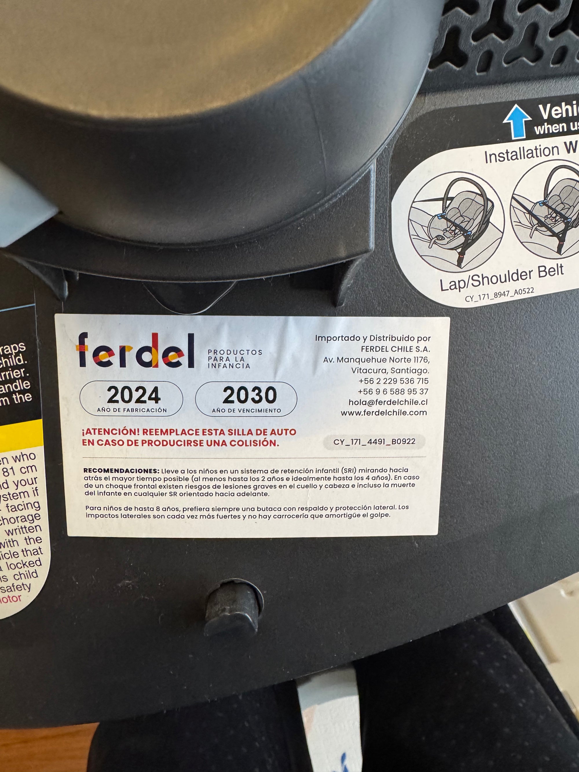 (#PG5053) Silla de auto modelo Aton G Swivel 180° + Base. Marca Cybex