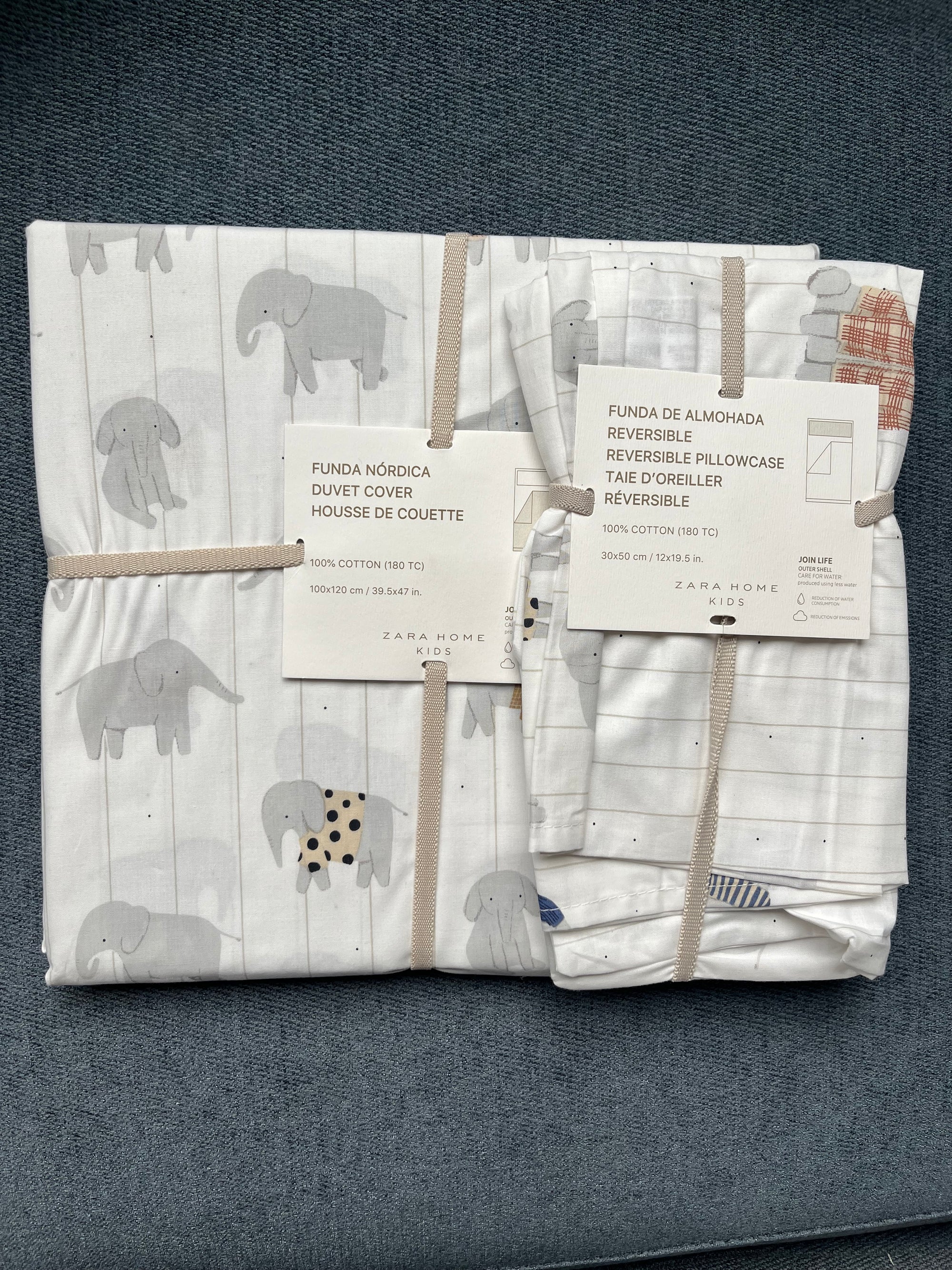 (#PG4806) Funda de plumón y almohada para cuna. Marca Zara Home