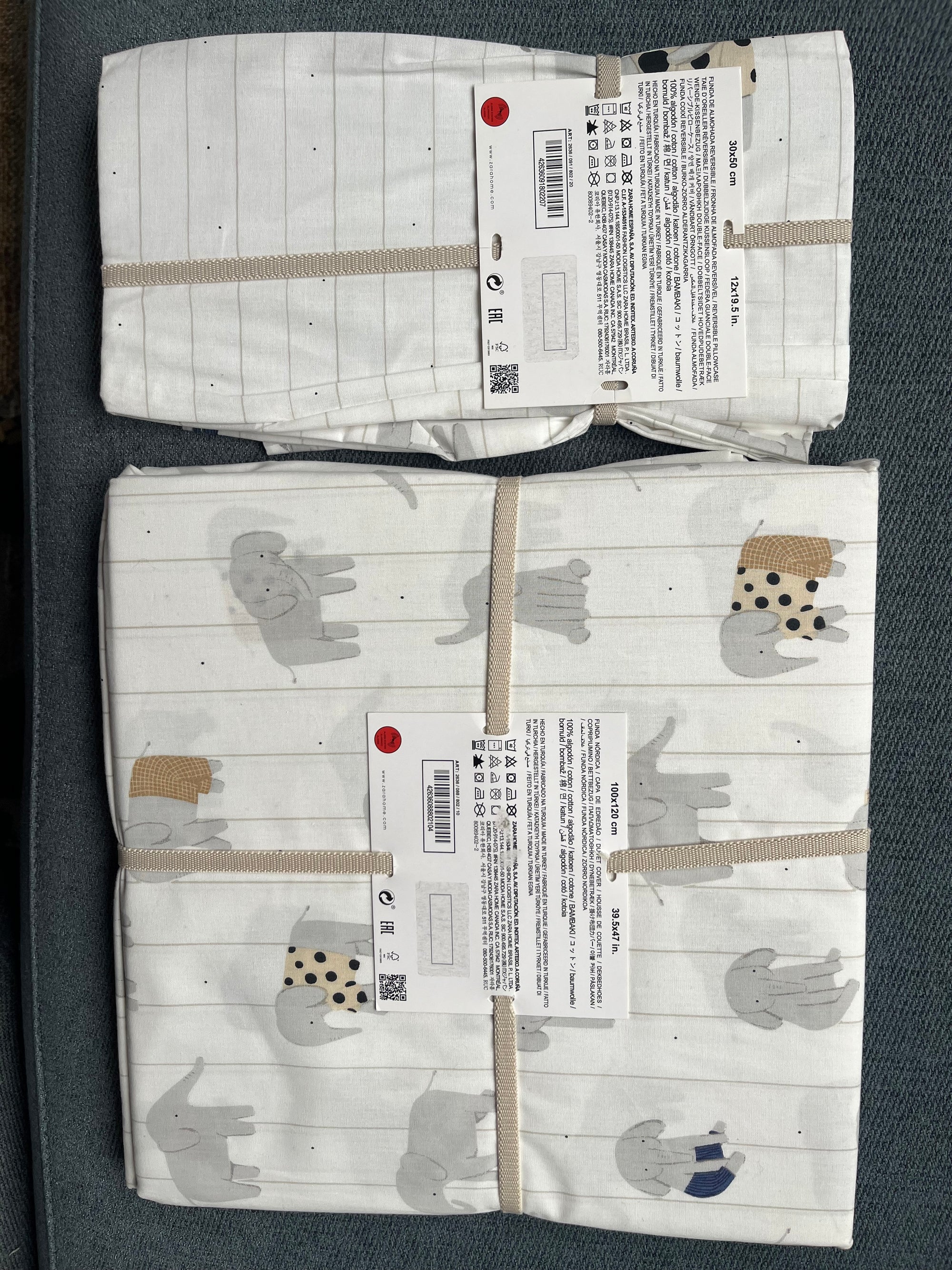 (#PG4806) Funda de plumón y almohada para cuna. Marca Zara Home