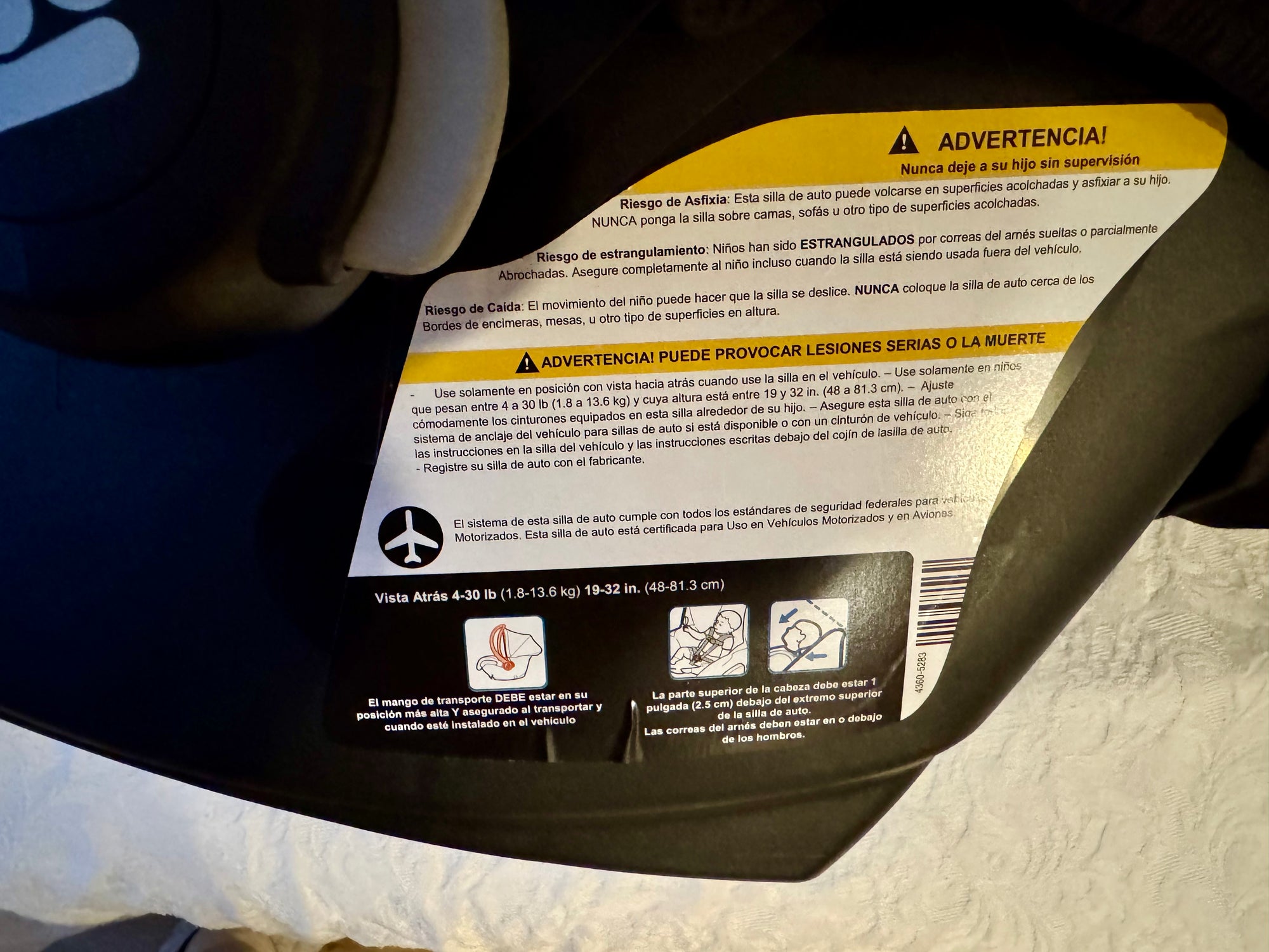 (#PG5190) Silla de auto modelo Mico Max 30. Marca Maxi Cosi