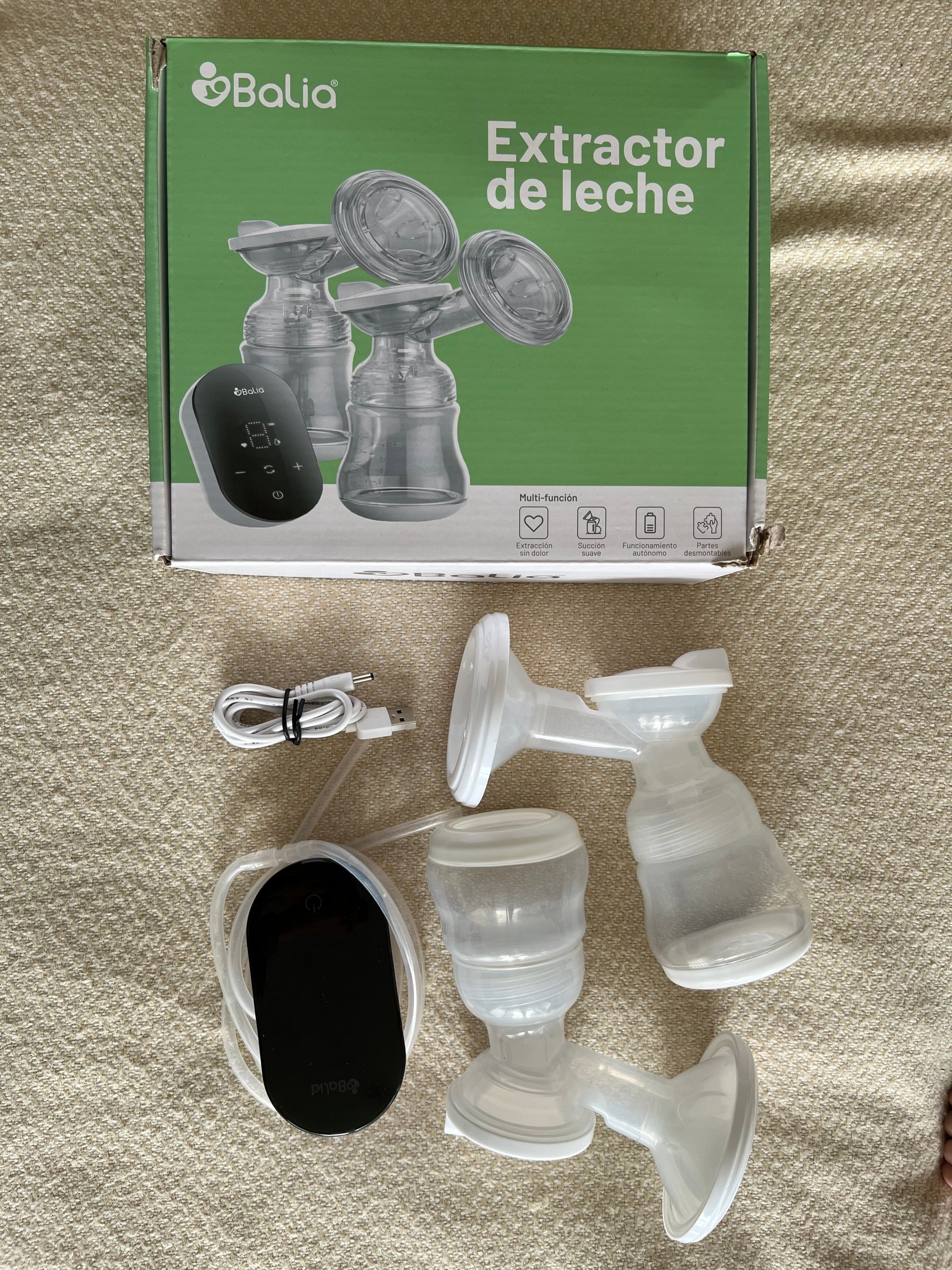 (#PG5020) Extractor de leche eléctrico doble. Marca Balia