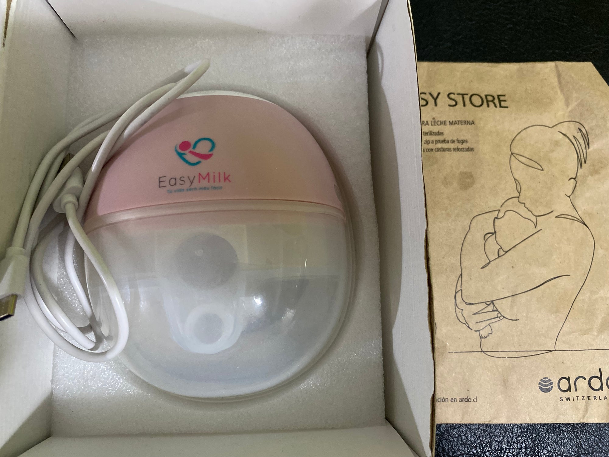 (#PG4322) Extractor de leche eléctrico simple. Marca Easy Milk