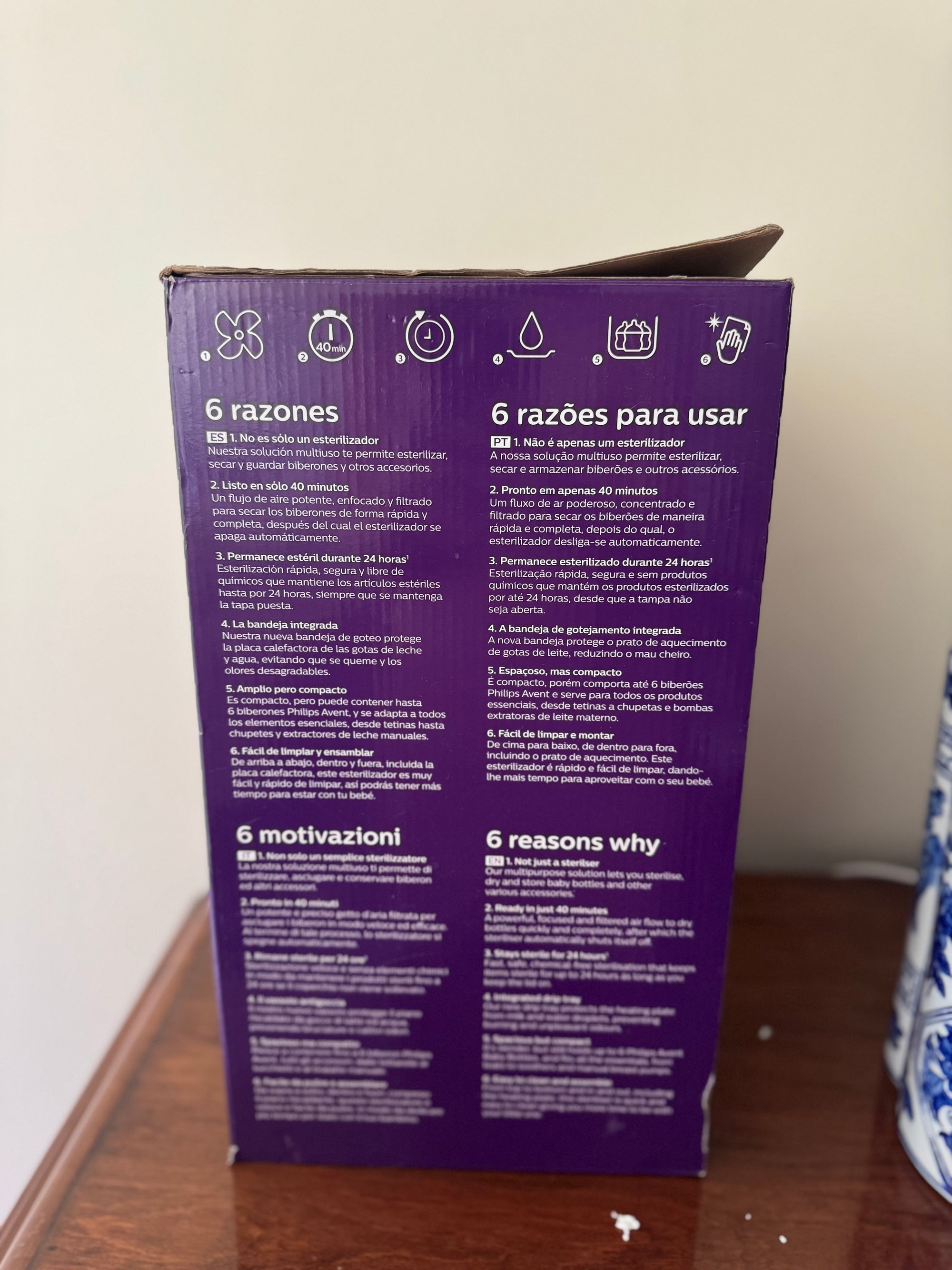 Esterilizador y secador de mamaderas. Marca Philips Avent (#PG5516)