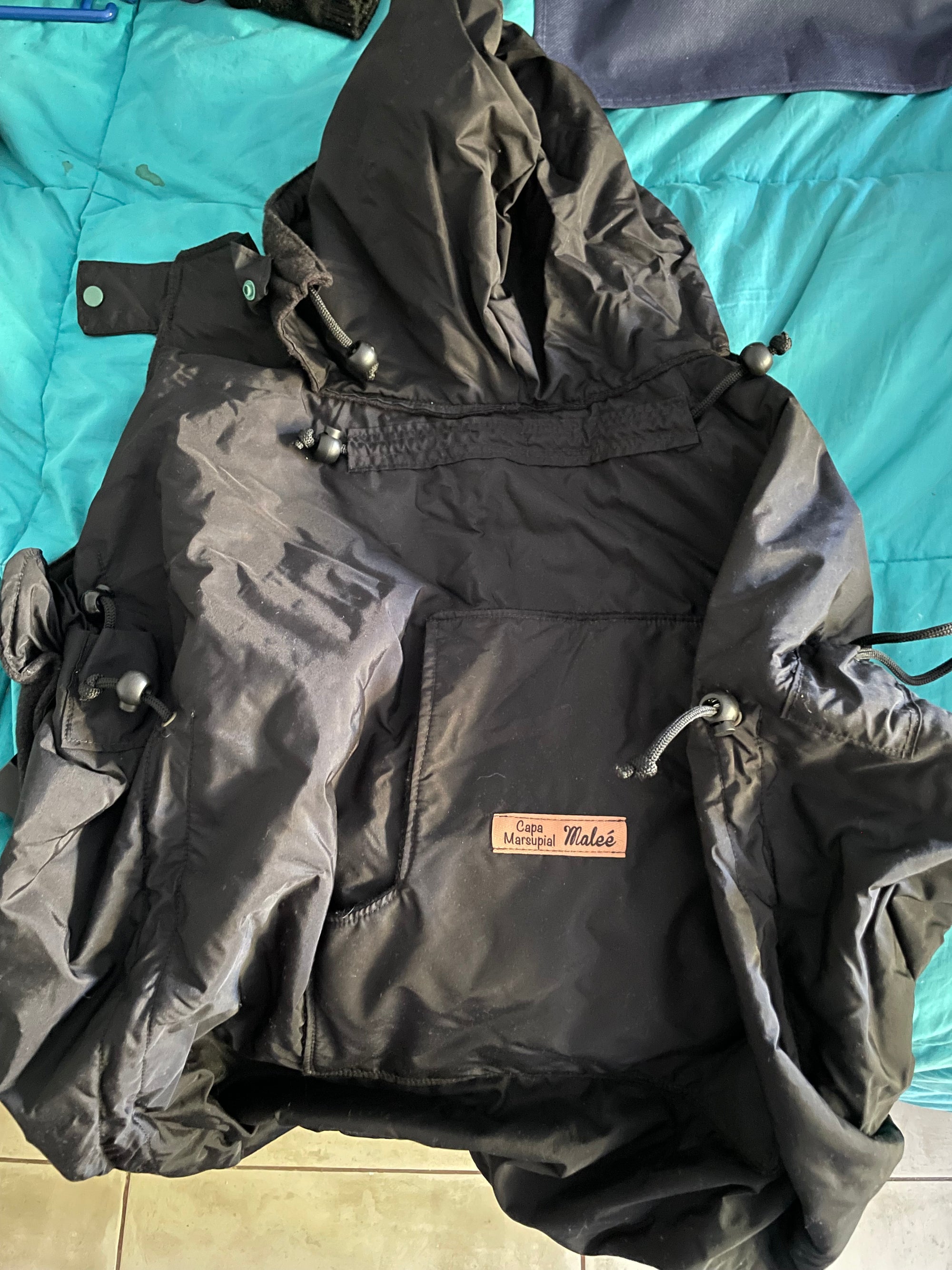 Mochila de porteo, de algodón orgánico y cobertor. Marca Maleé (#PG5605)