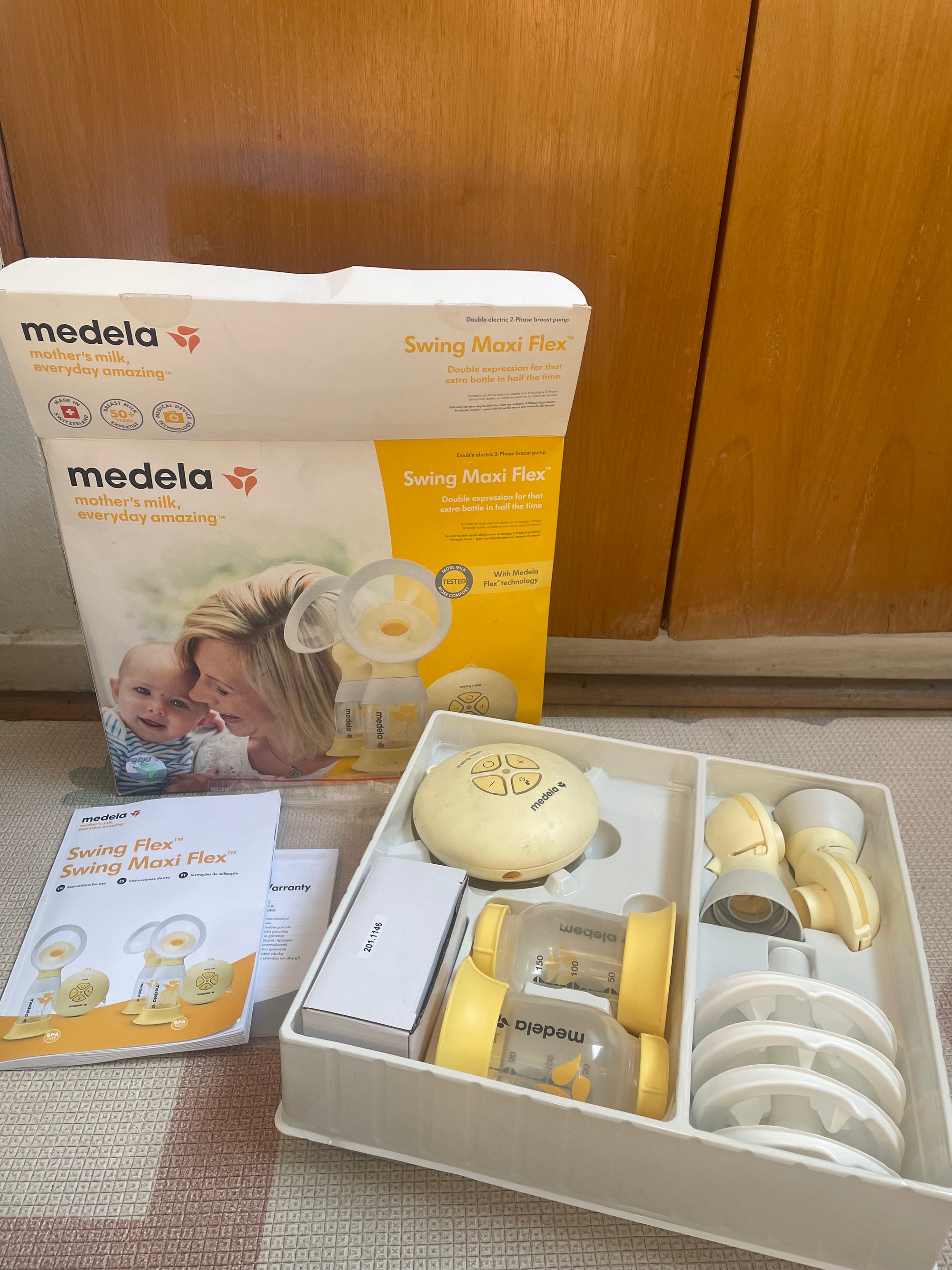 (#PG5123) Extractor de leche doble eléctrico modelo Swing Maxi Flex. Marca Medela