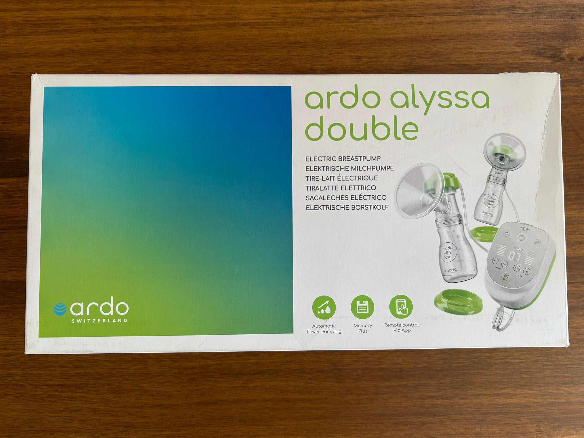 (#PG5153) Extractor de leche doble eléctrico modelo Alyssa. Marca Ardo